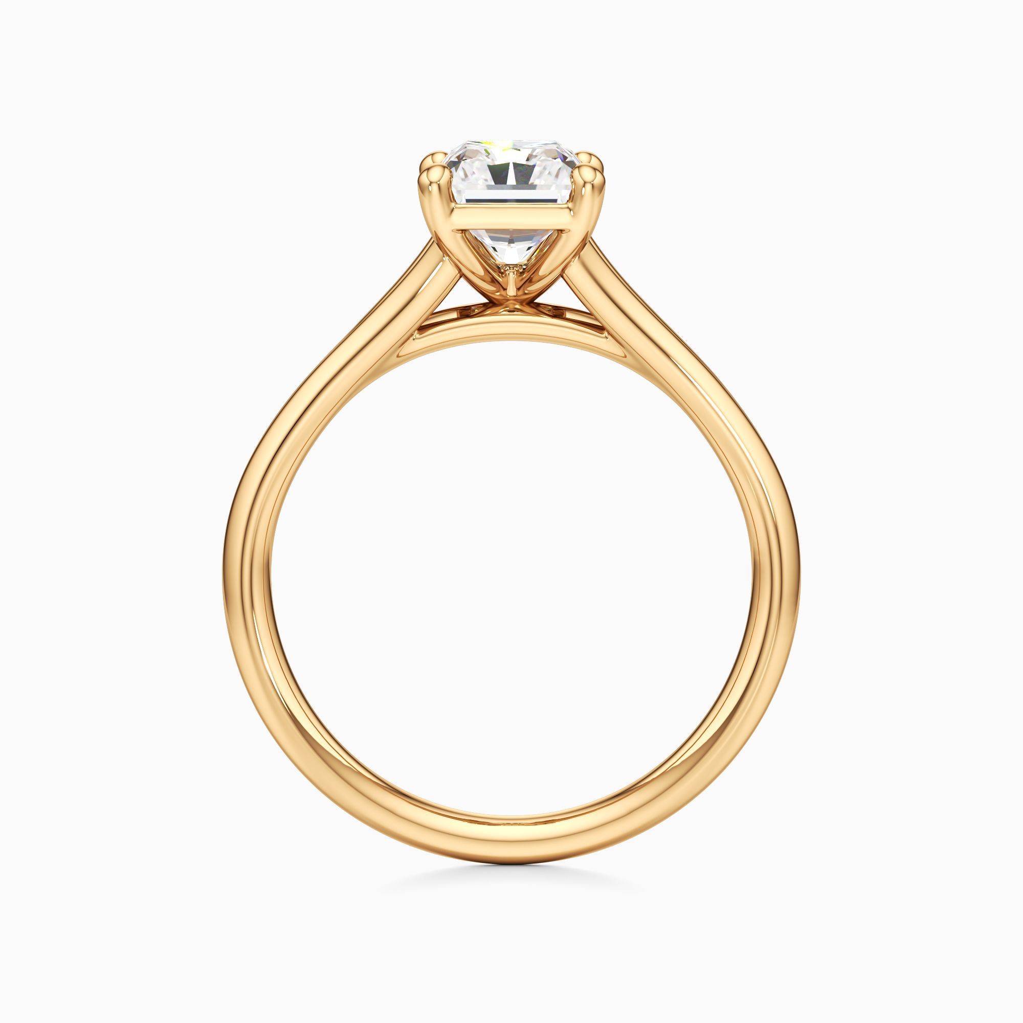 Emma Split Lab Grown Diamond Radiant-Cut Engagement Ring - Top view – Image 2 of 4
