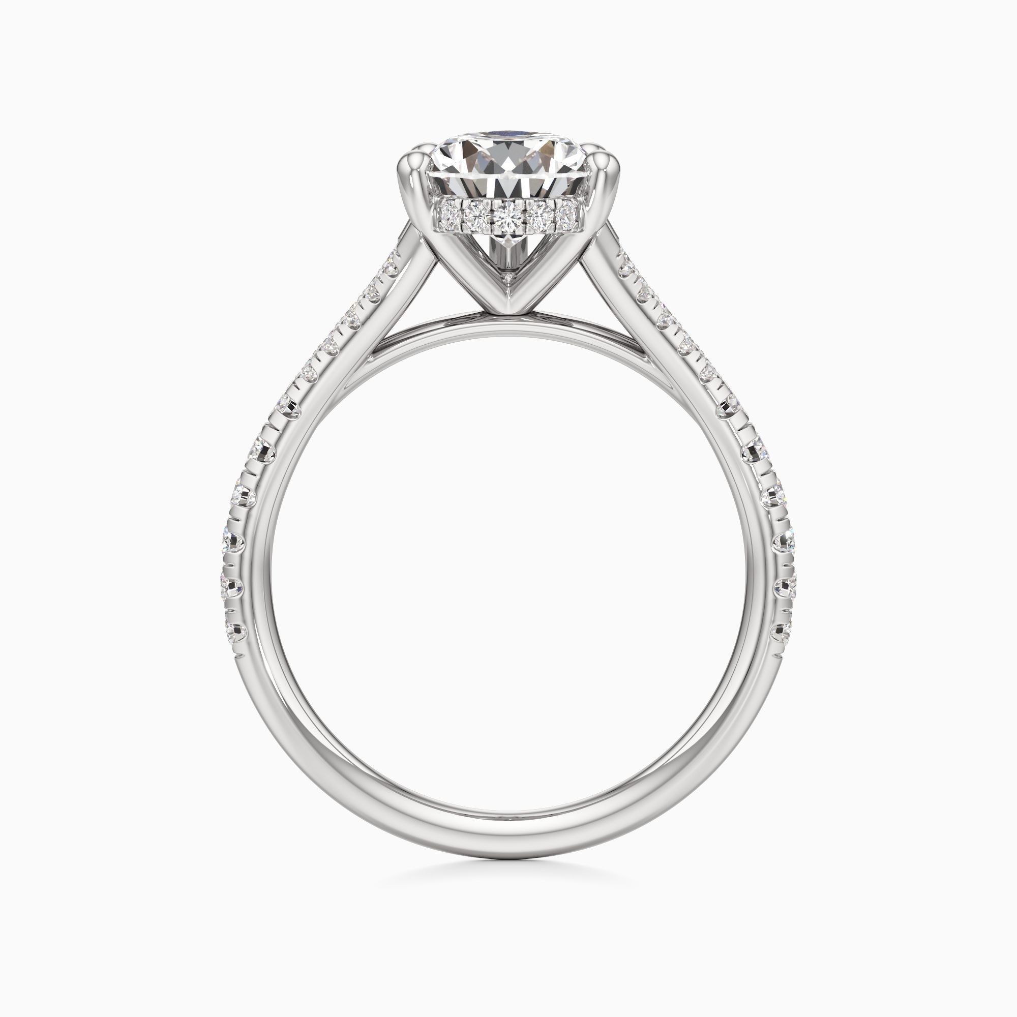 Emma Split Lab Grown Diamond Pear-Shaped Engagement Ring - Top view – Image 2 of 4