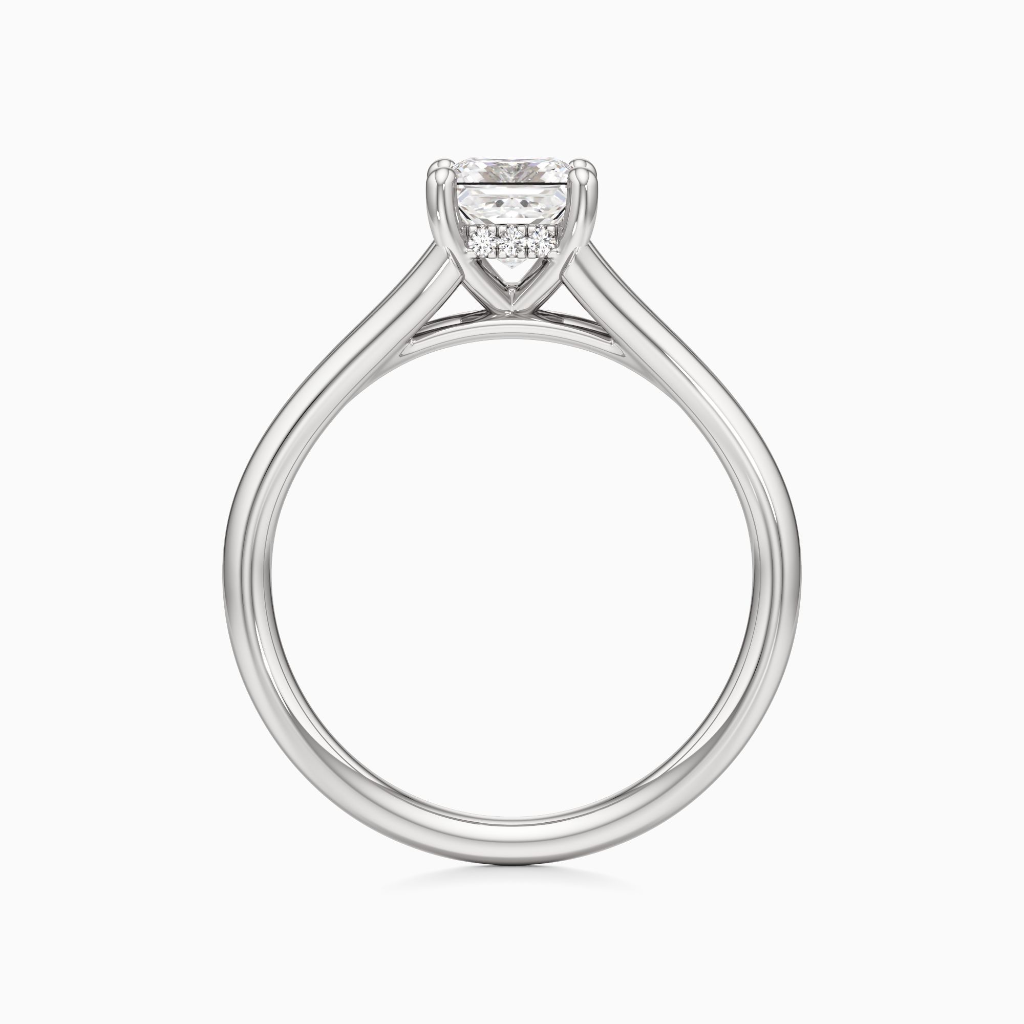 Emma Split Lab Grown Diamond Princess-Cut Engagement Ring - Top view – Image 2 of 4