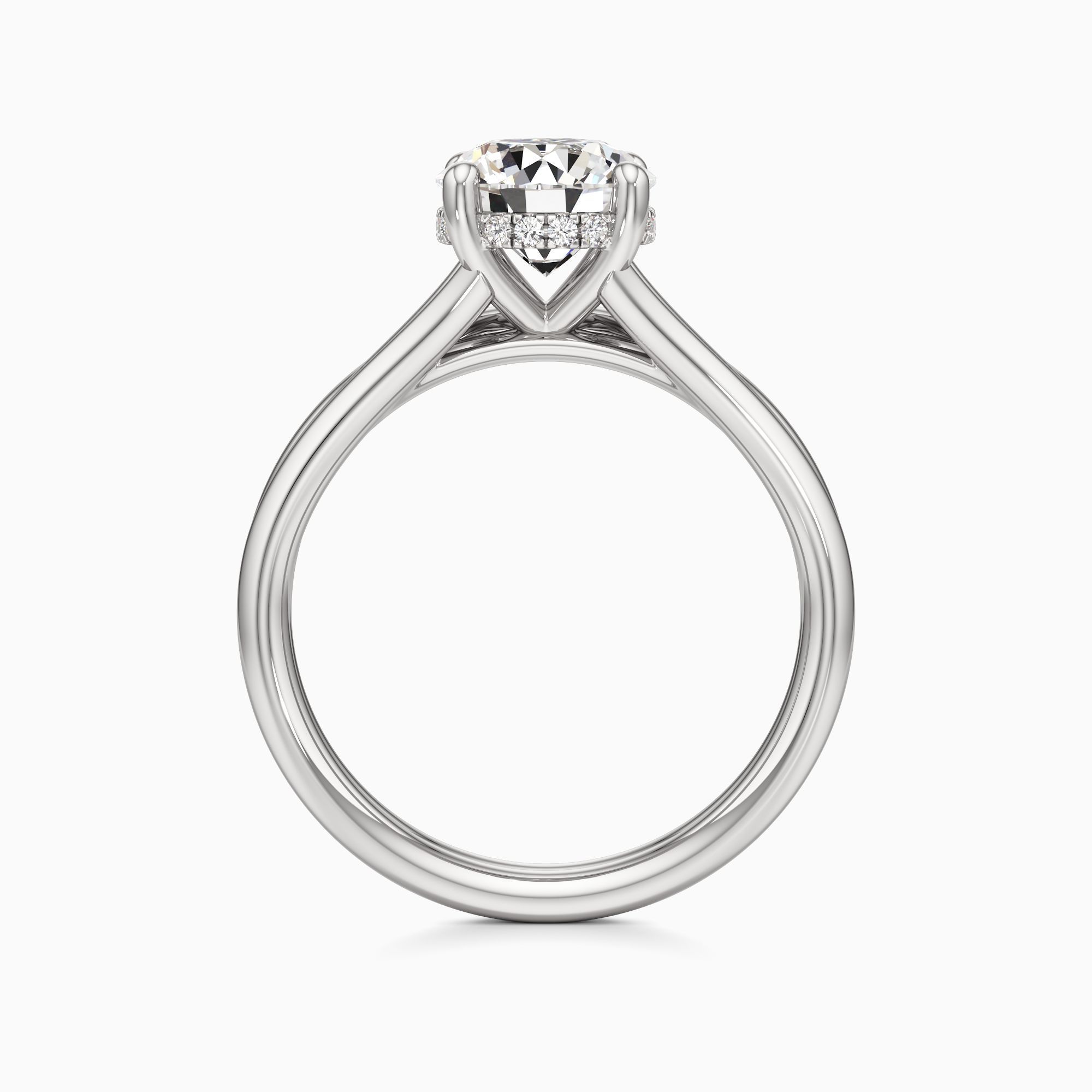 Emma Split Natural Diamond Round Engagement Ring with Wedding Band - Top view – Image 2 of 4