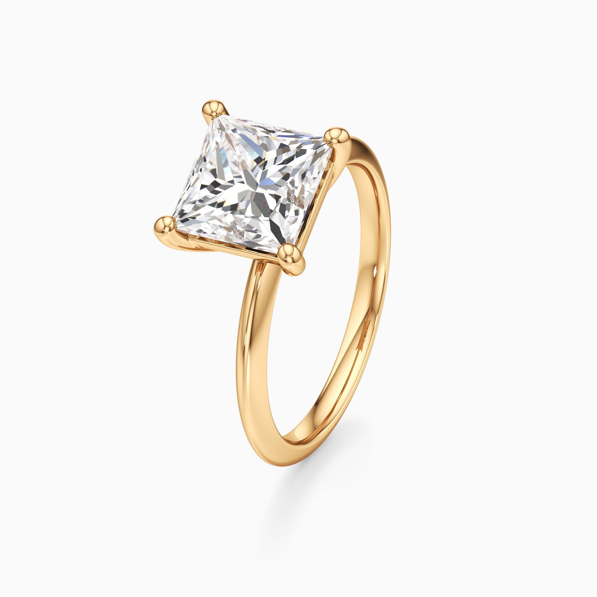 Nell Knife Edge Lab Grown Diamond Princess-Cut Engagement Ring - Primary view – Image 1 of 4