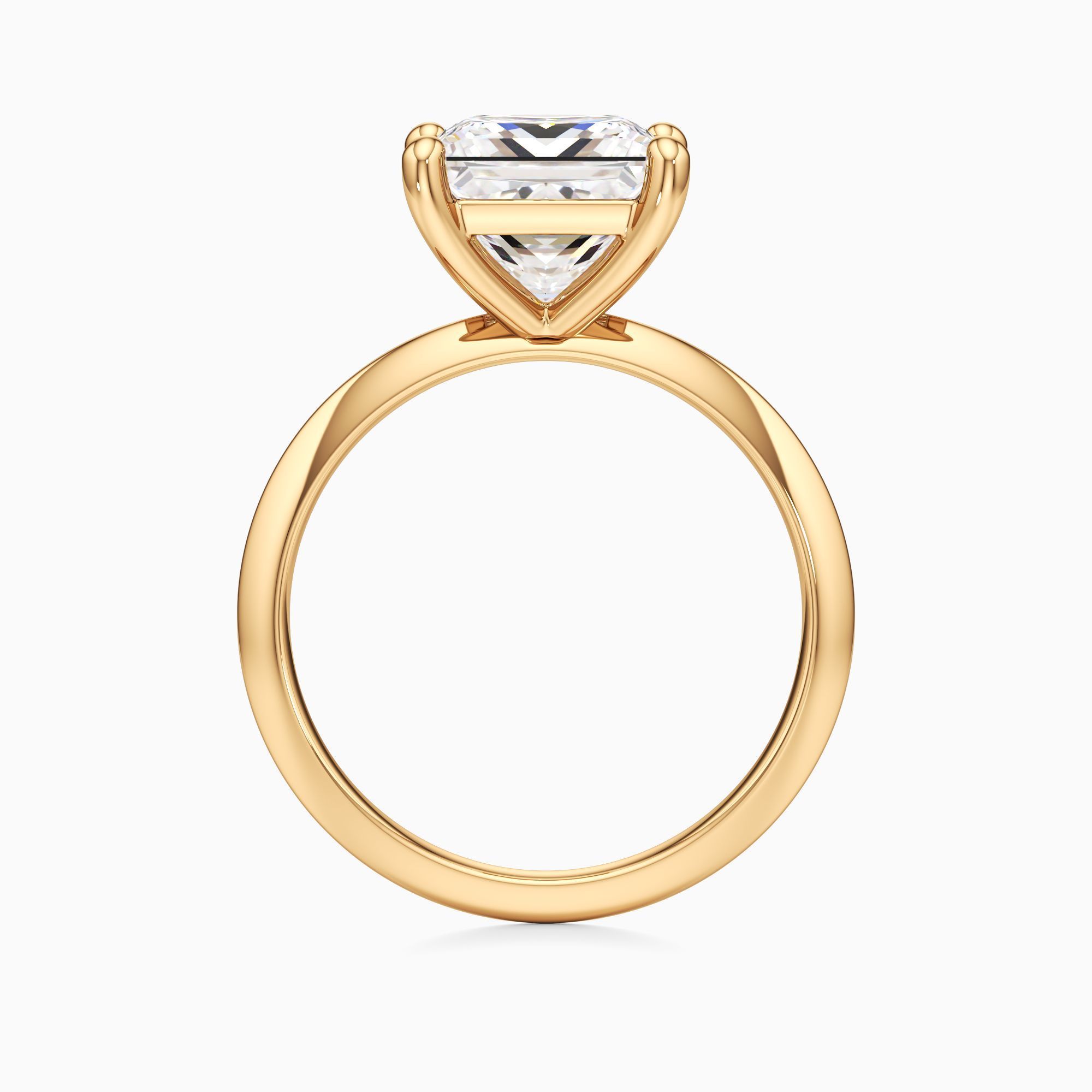 Nell Knife Edge Lab Grown Diamond Princess-Cut Engagement Ring - Top view – Image 2 of 4