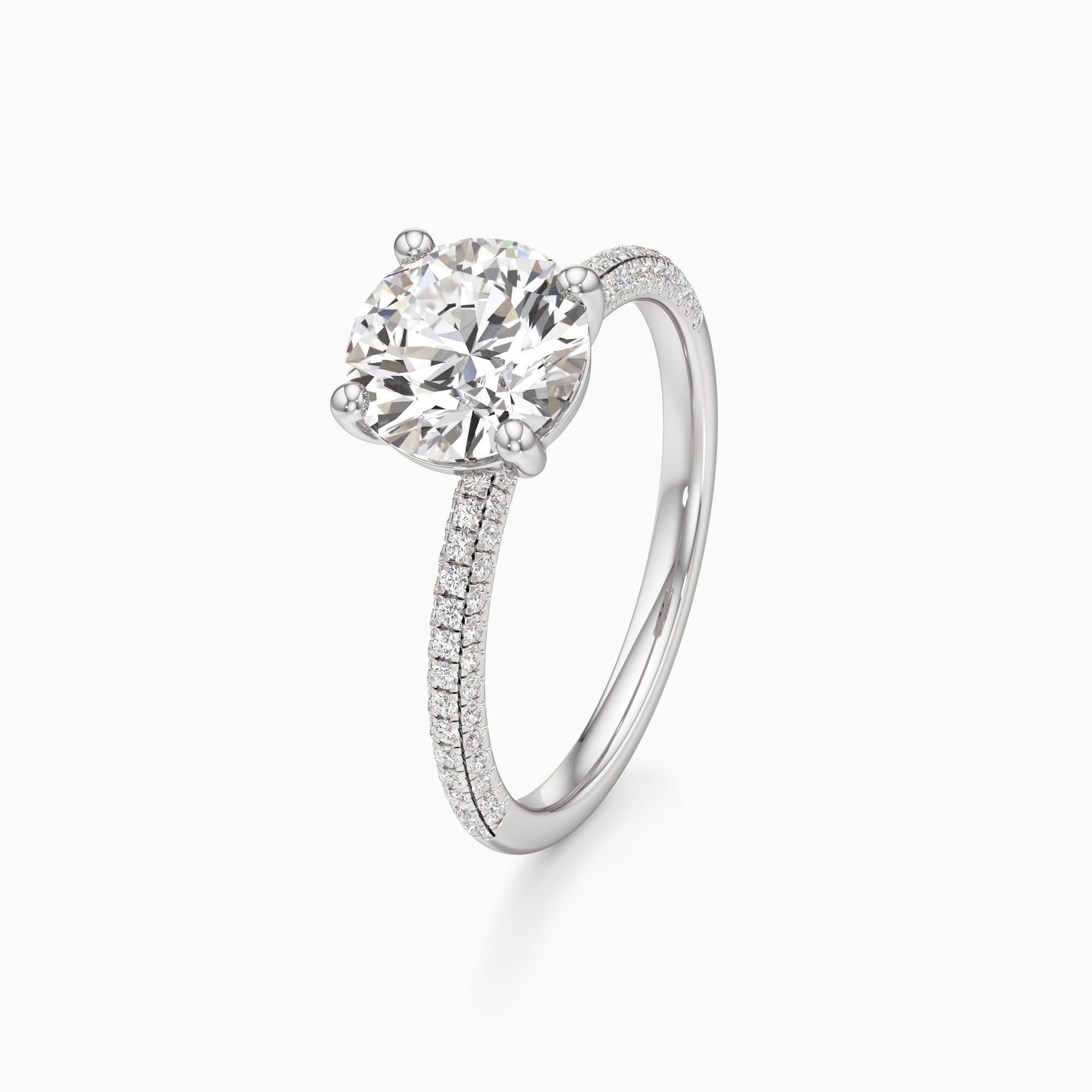 Parker Classic Lab Grown Diamond Round Engagement Ring - Primary view – Image 1 of 4