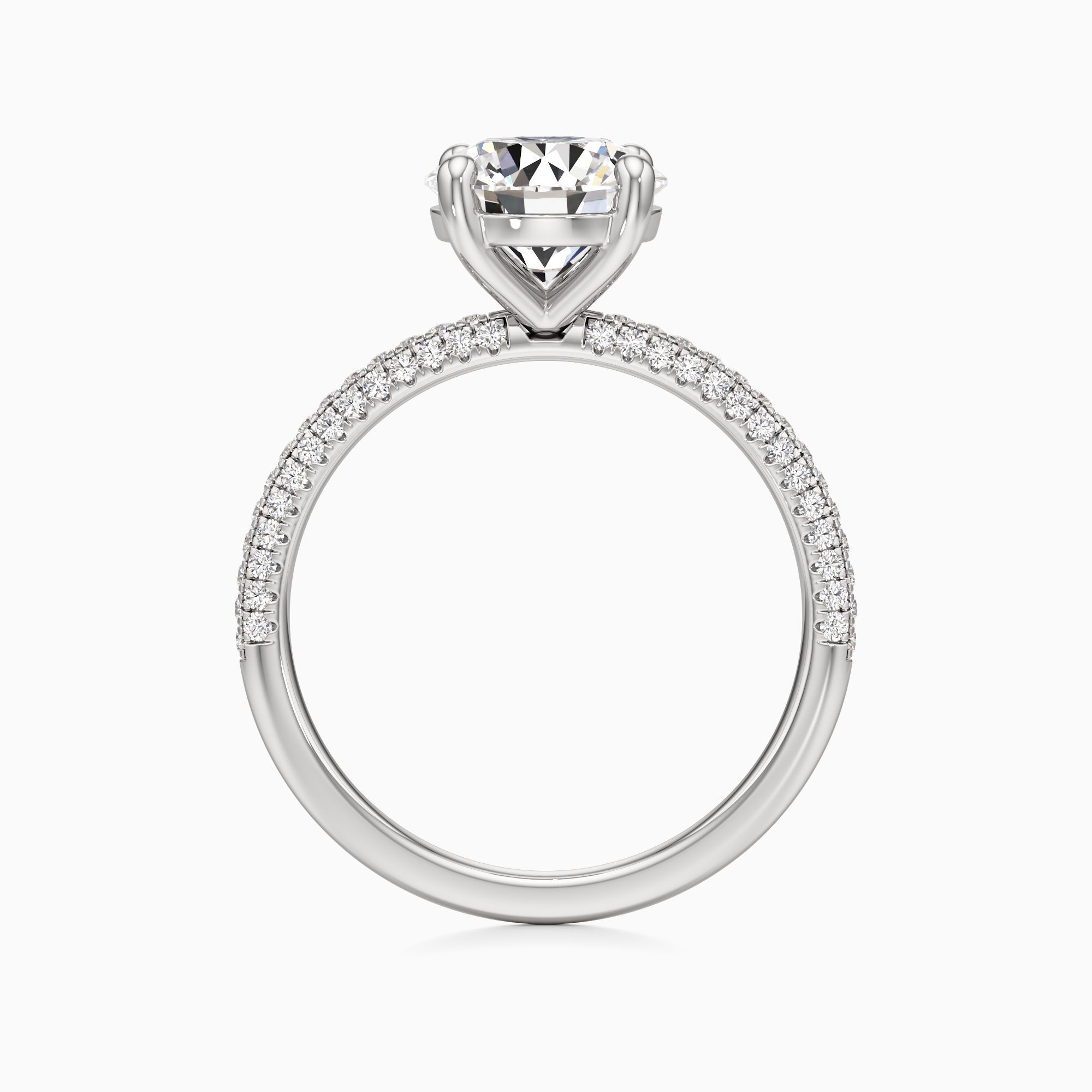 Parker Classic Lab Grown Diamond Round Engagement Ring - Top view – Image 2 of 4