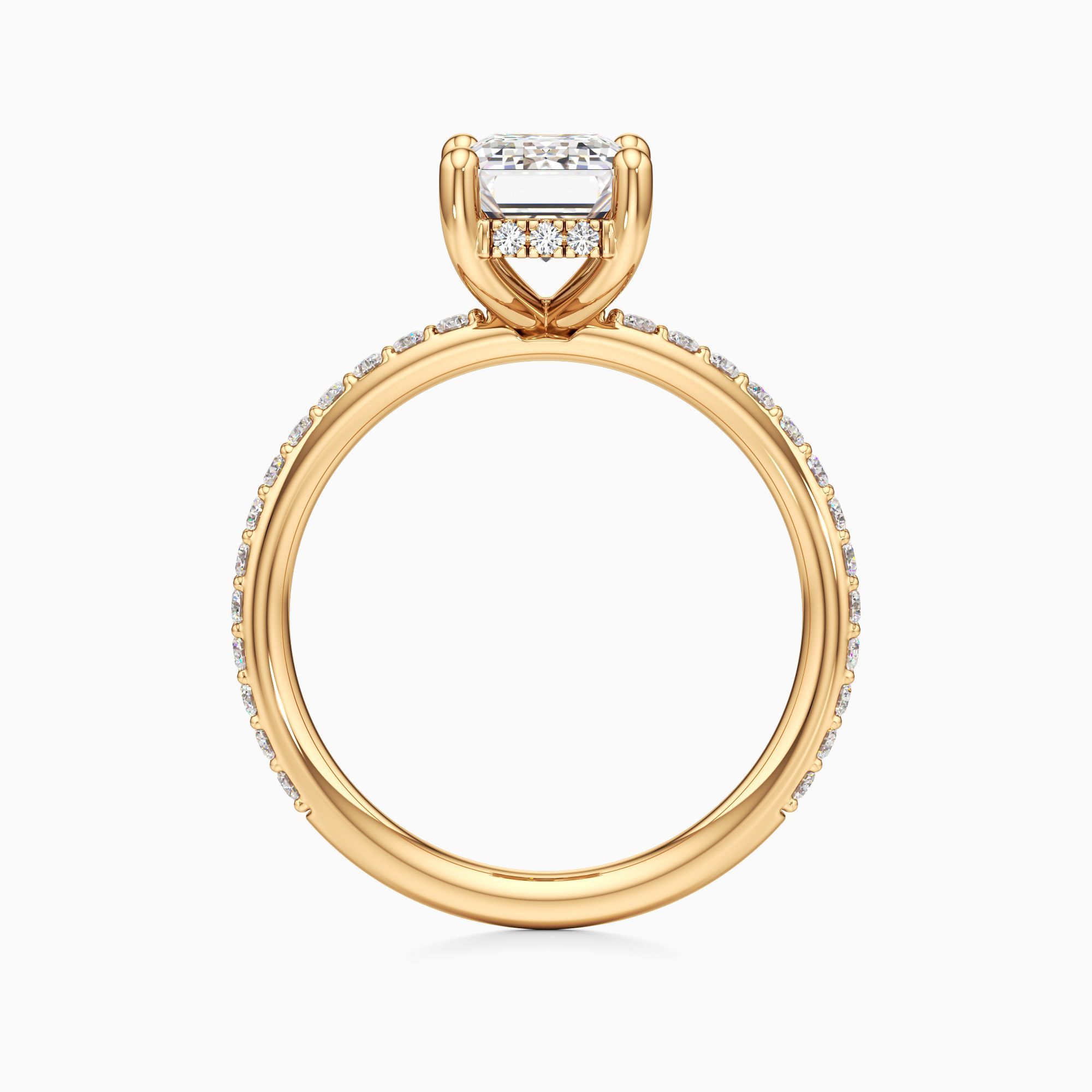 Parker Classic Lab Grown Diamond Emerald-Cut Engagement Ring - Top view – Image 2 of 4