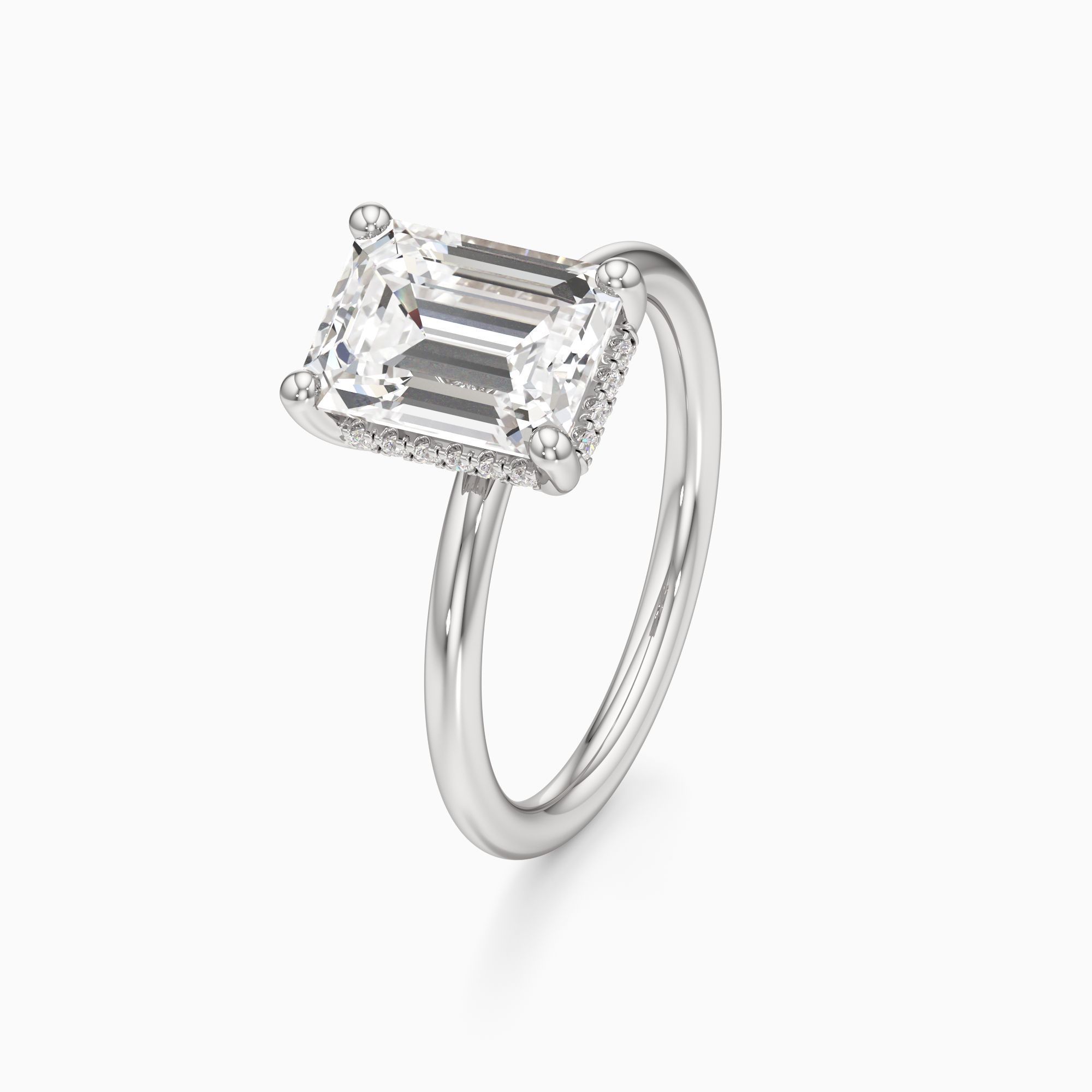 Parker Classic Lab Grown Diamond Emerald-Cut Engagement Ring - Primary view – Image 1 of 4