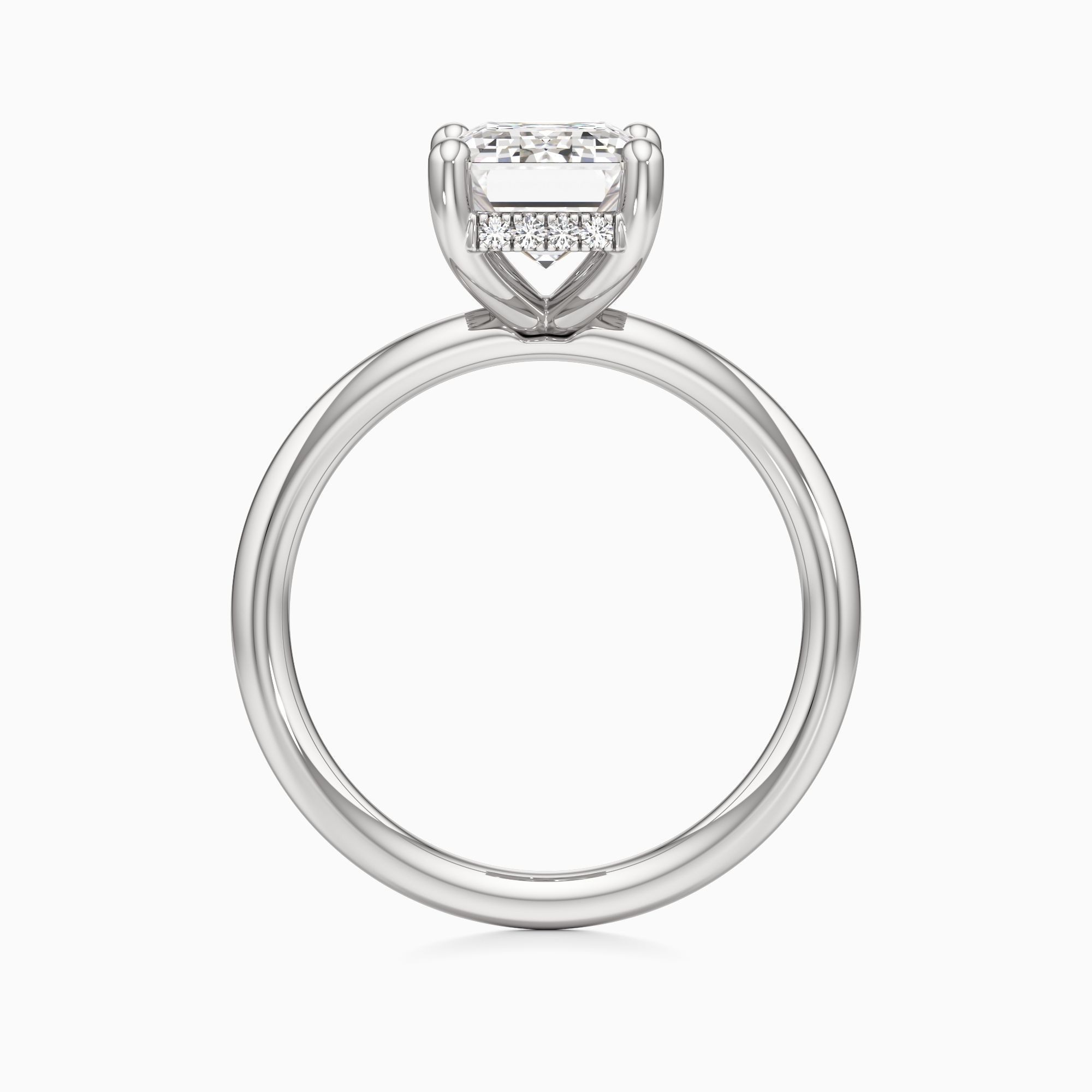 Parker Classic Lab Grown Diamond Emerald-Cut Engagement Ring - Top view – Image 2 of 4
