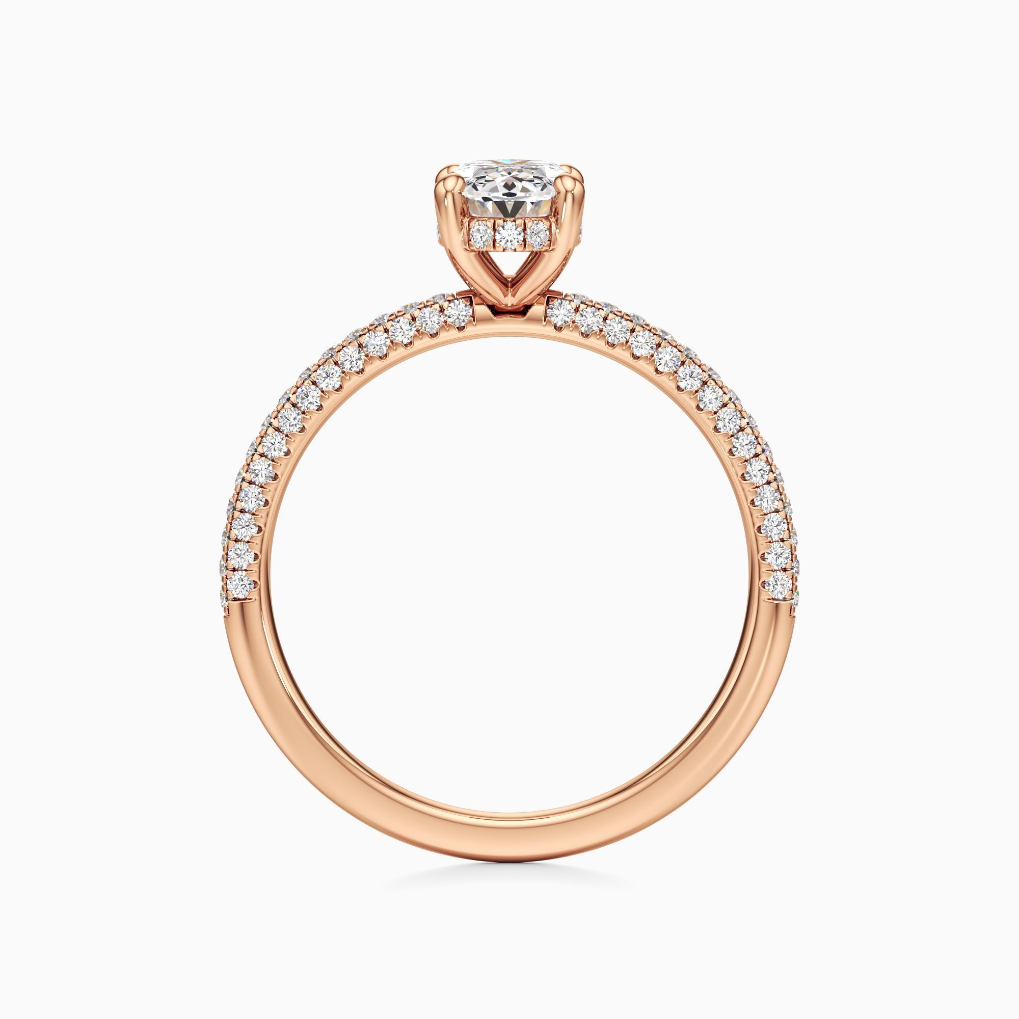 Parker Classic Natural Diamond Oval Engagement Ring - Top view – Image 2 of 4