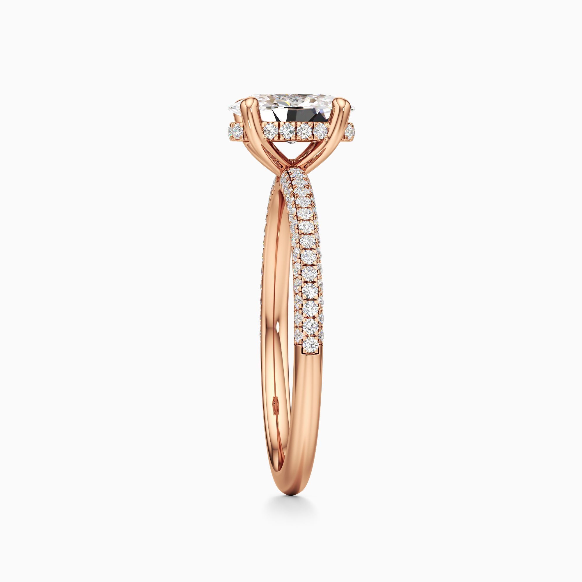 Parker Classic Natural Diamond Oval Engagement Ring - Side view – Image 4 of 4