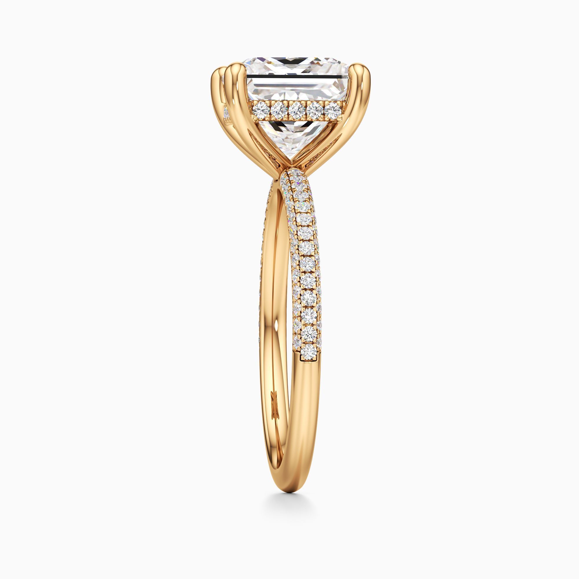 Parker Classic Lab Grown Diamond Princess-Cut Engagement Ring - Side view – Image 4 of 4