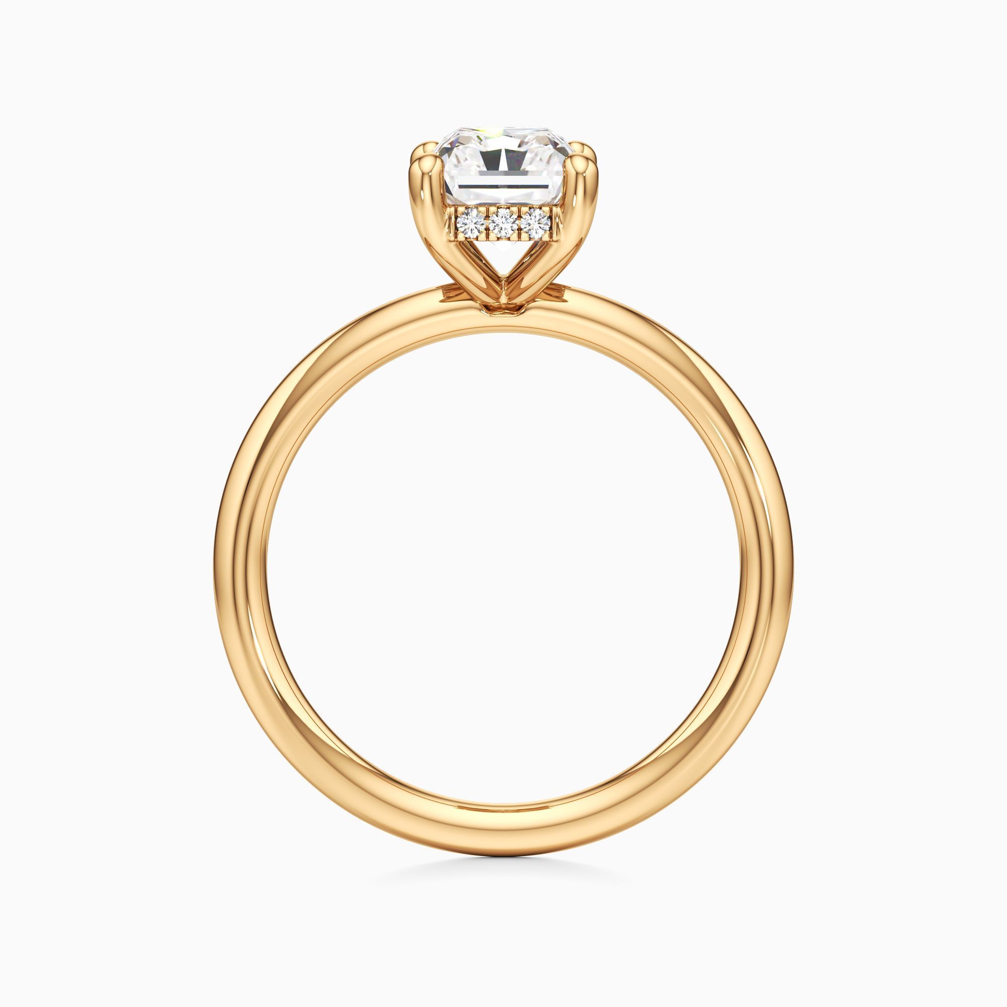 Parker Classic Lab Grown Diamond Radiant-Cut Engagement Ring - Top view – Image 2 of 4