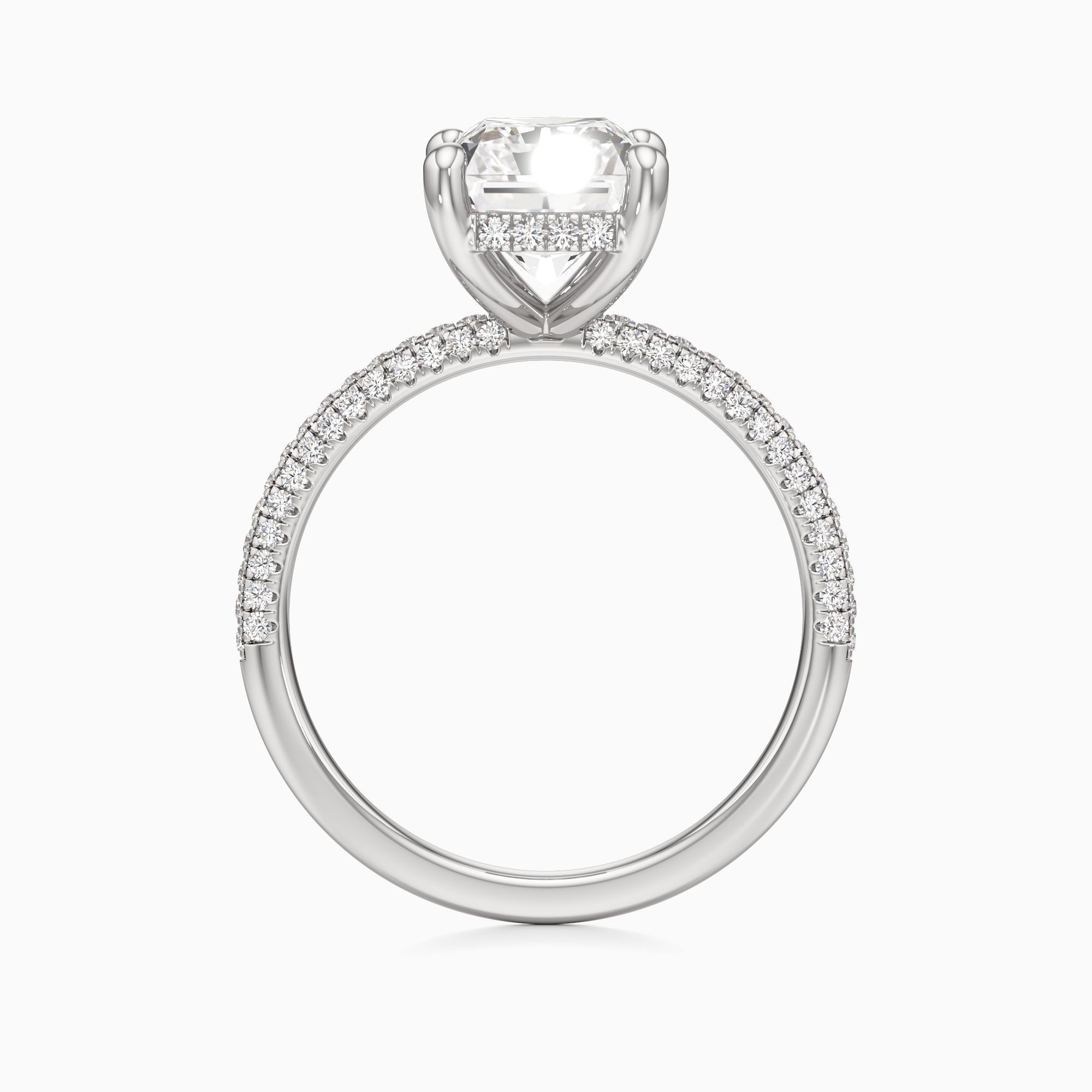 Parker Classic Lab Grown Diamond Radiant-Cut Engagement Ring - Top view – Image 2 of 4