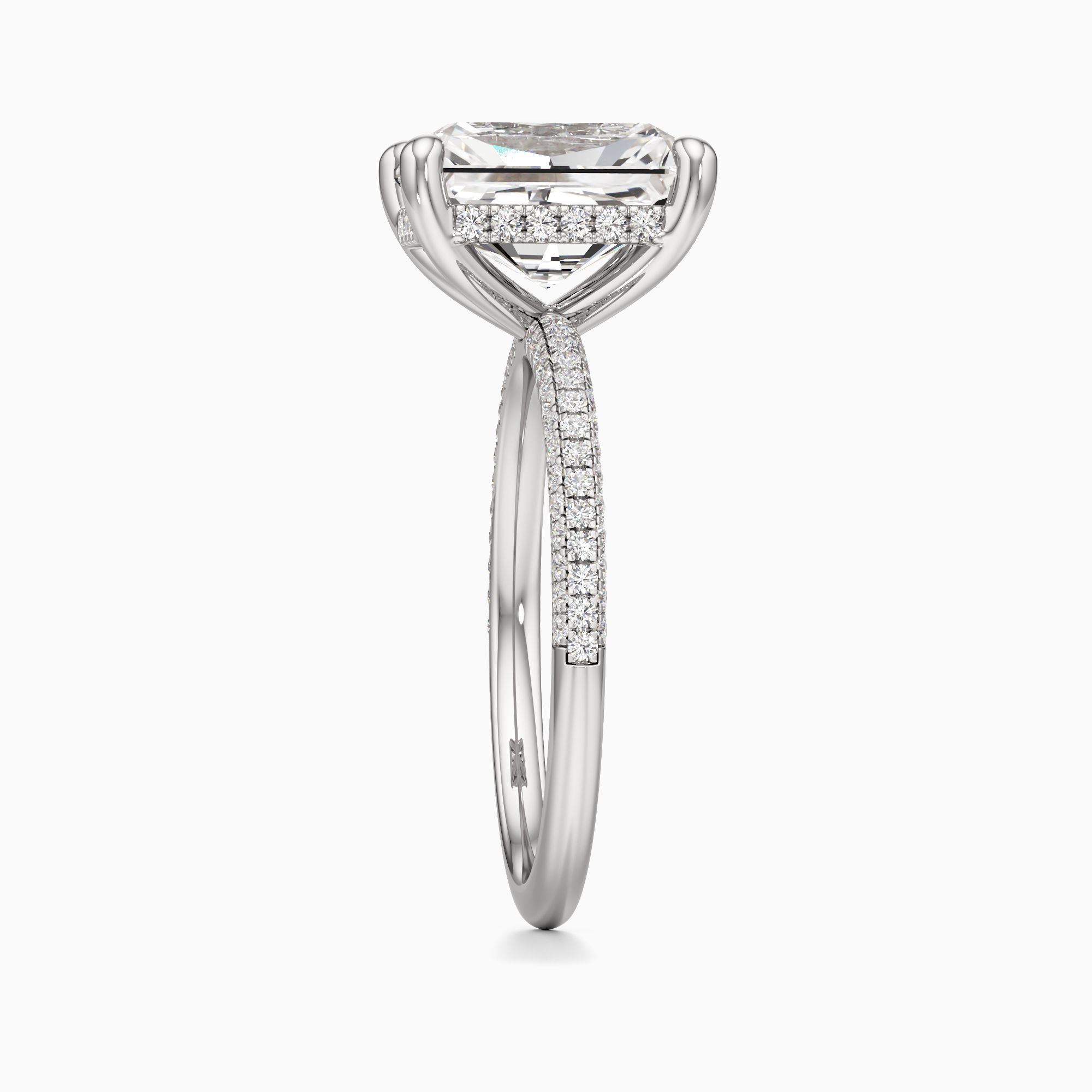 Parker Classic Lab Grown Diamond Radiant-Cut Engagement Ring - Side view – Image 4 of 4