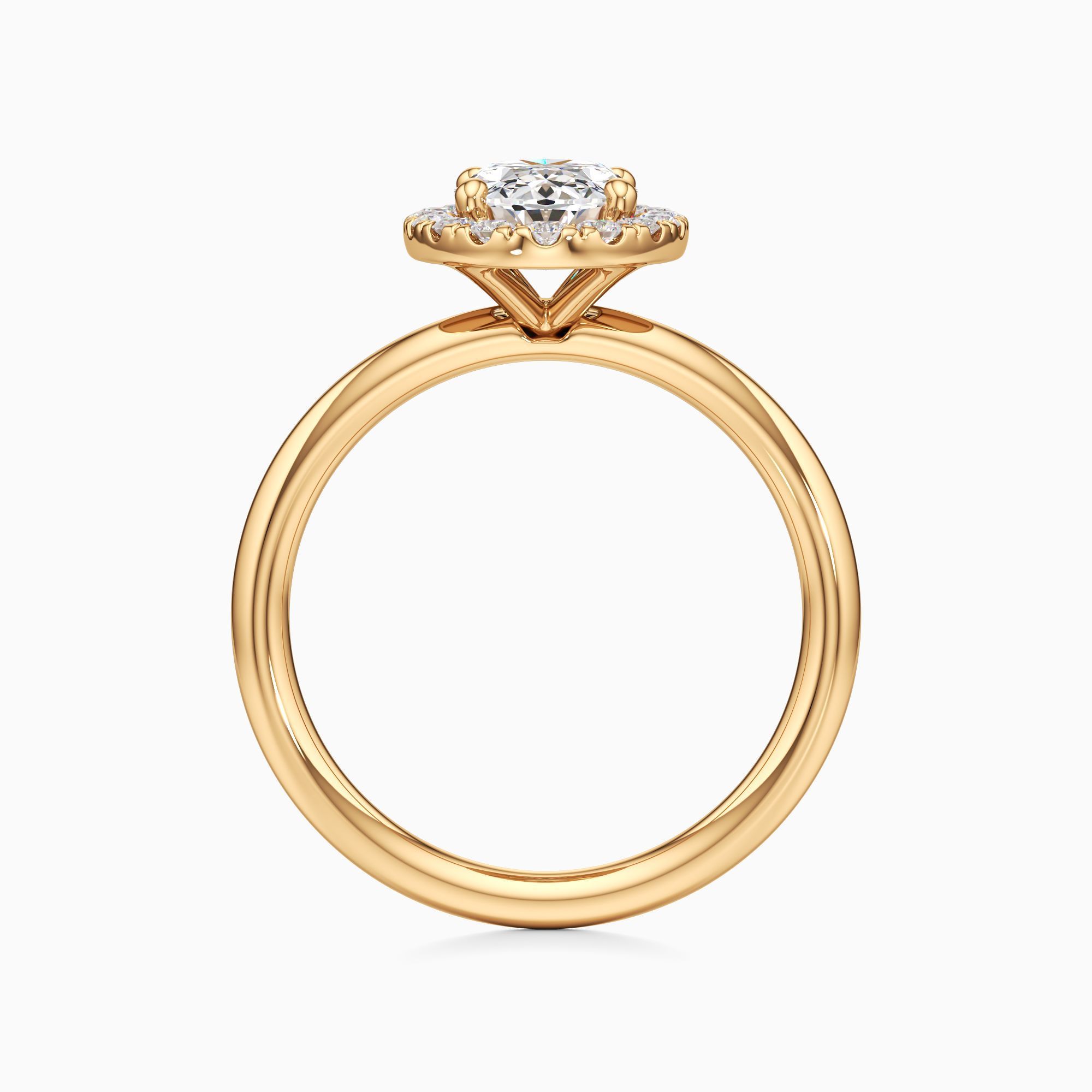 Parker Classic Lab Grown Diamond Oval Engagement Ring - Top view – Image 2 of 4