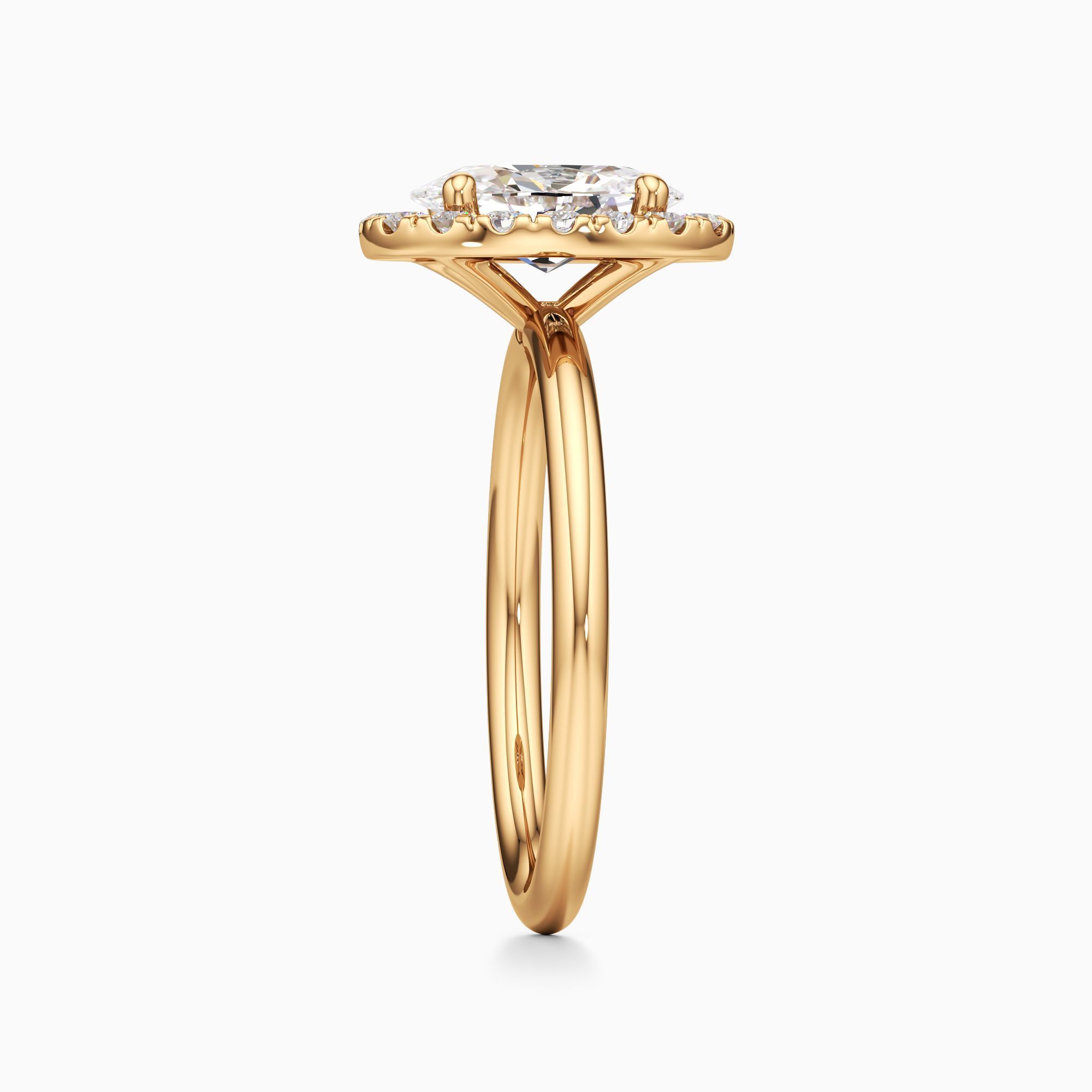 Parker Classic Lab Grown Diamond Oval Engagement Ring - Side view – Image 4 of 4