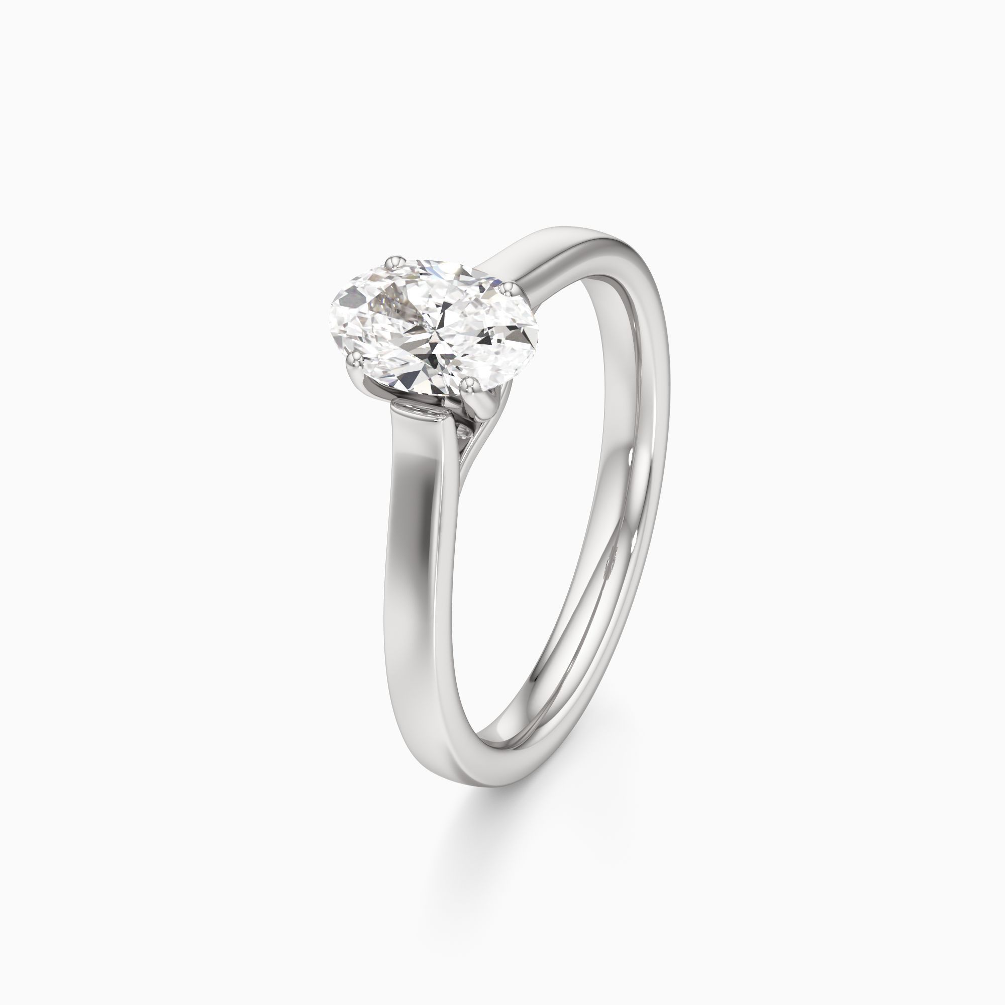 Evie Lab Grown Diamond Oval Engagement Ring - Primary view – Image 1 of 4