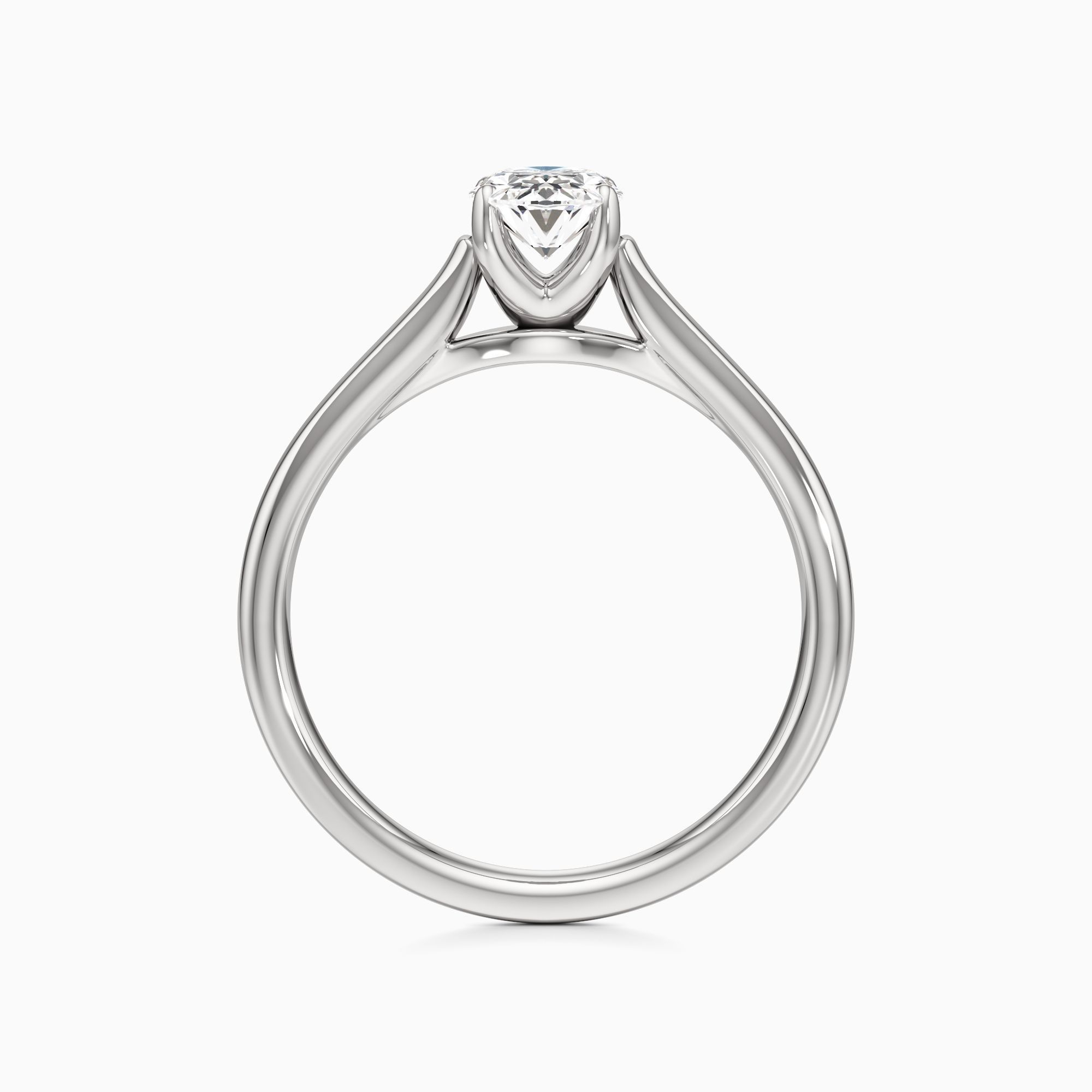 Evie Lab Grown Diamond Oval Engagement Ring - Top view – Image 2 of 4