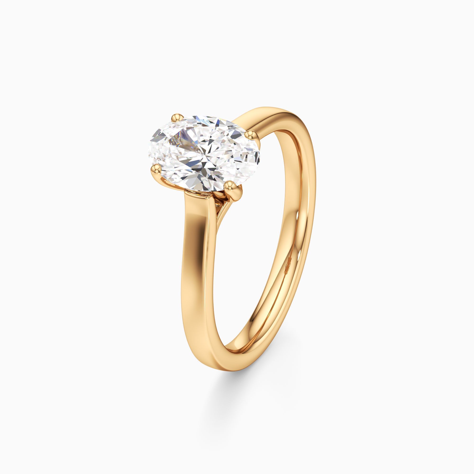 Evie Lab Grown Diamond Oval Engagement Ring - Primary view – Image 1 of 4
