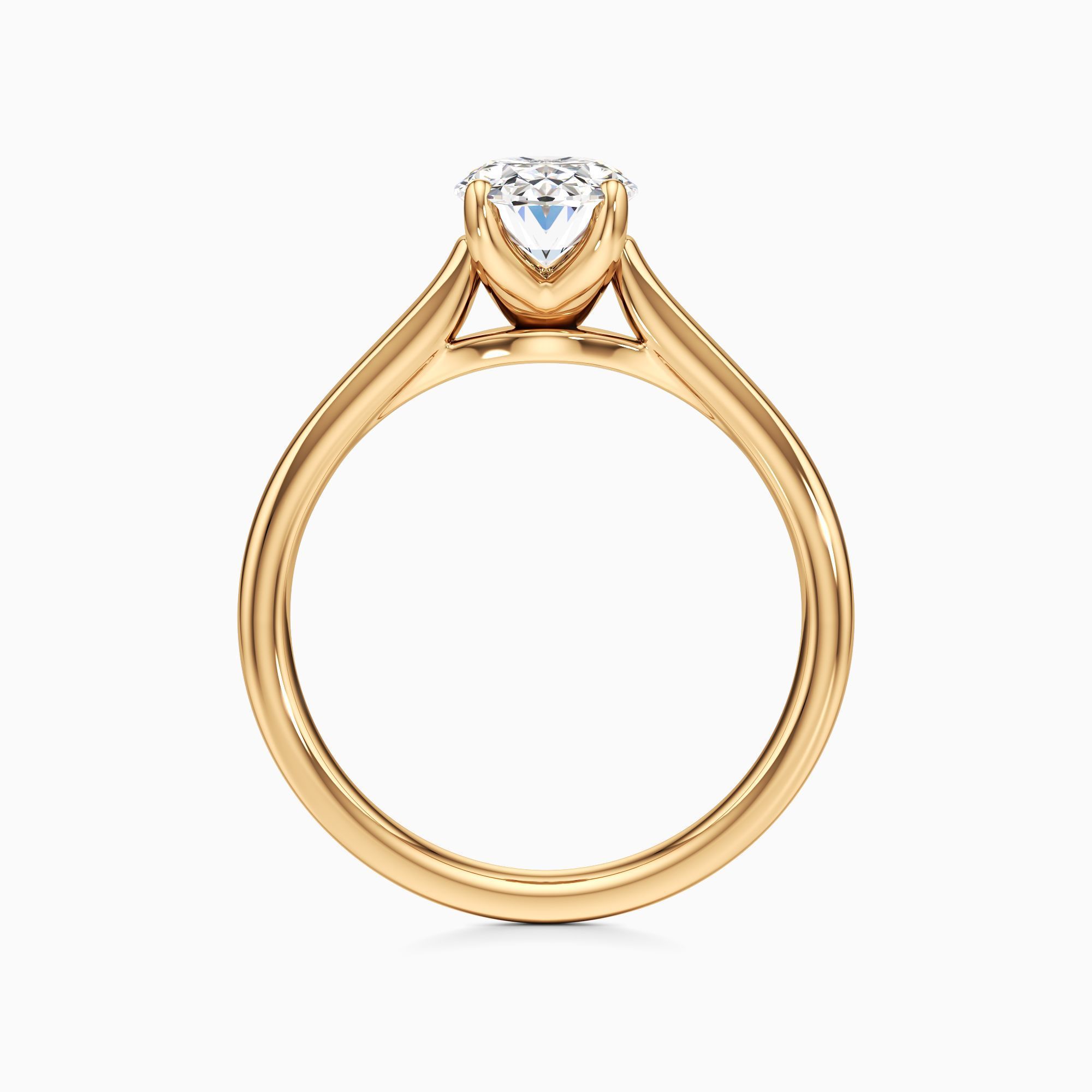 Evie Lab Grown Diamond Oval Engagement Ring - Top view – Image 2 of 4