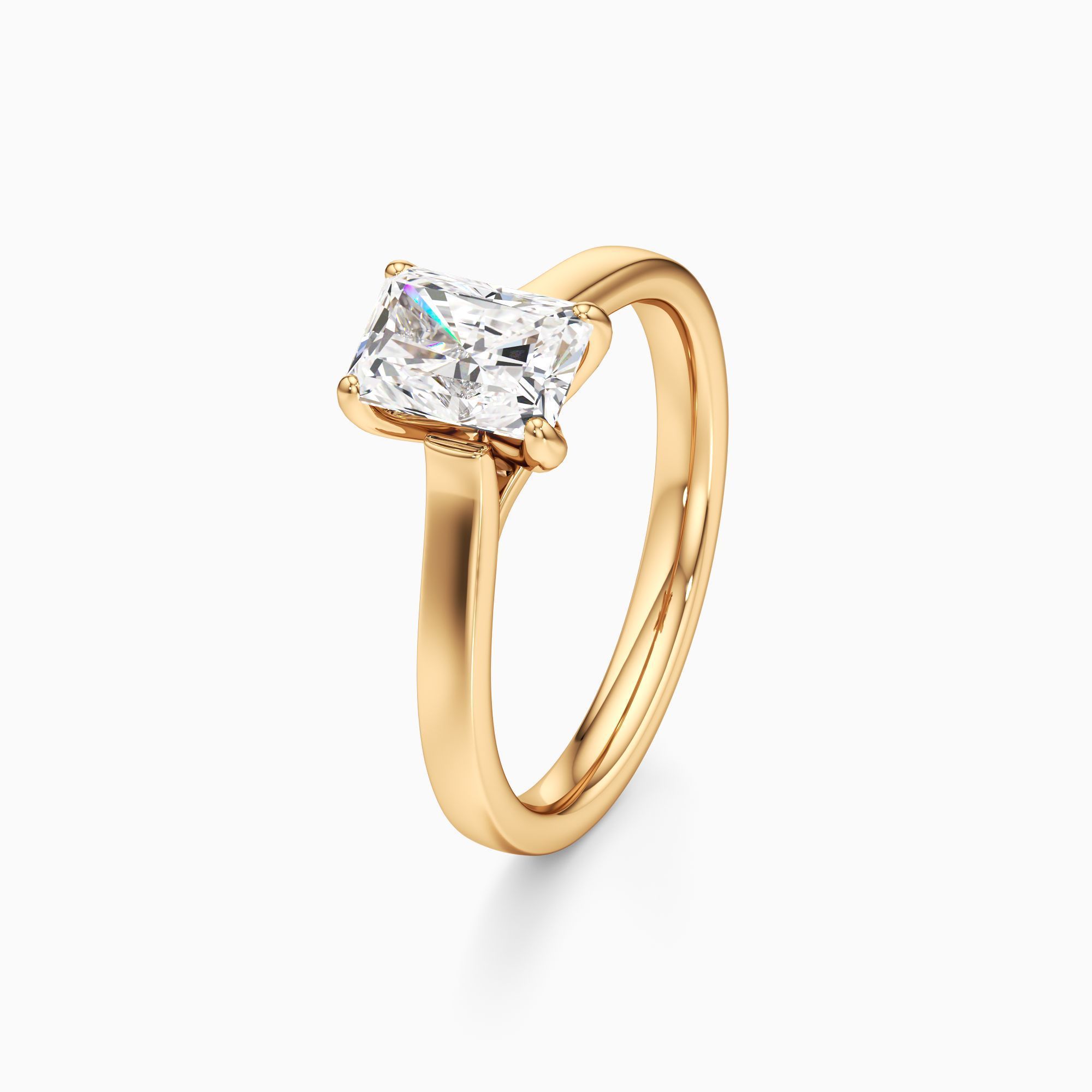 Evie Lab Grown Diamond Radiant-Cut Engagement Ring - Primary view – Image 1 of 4