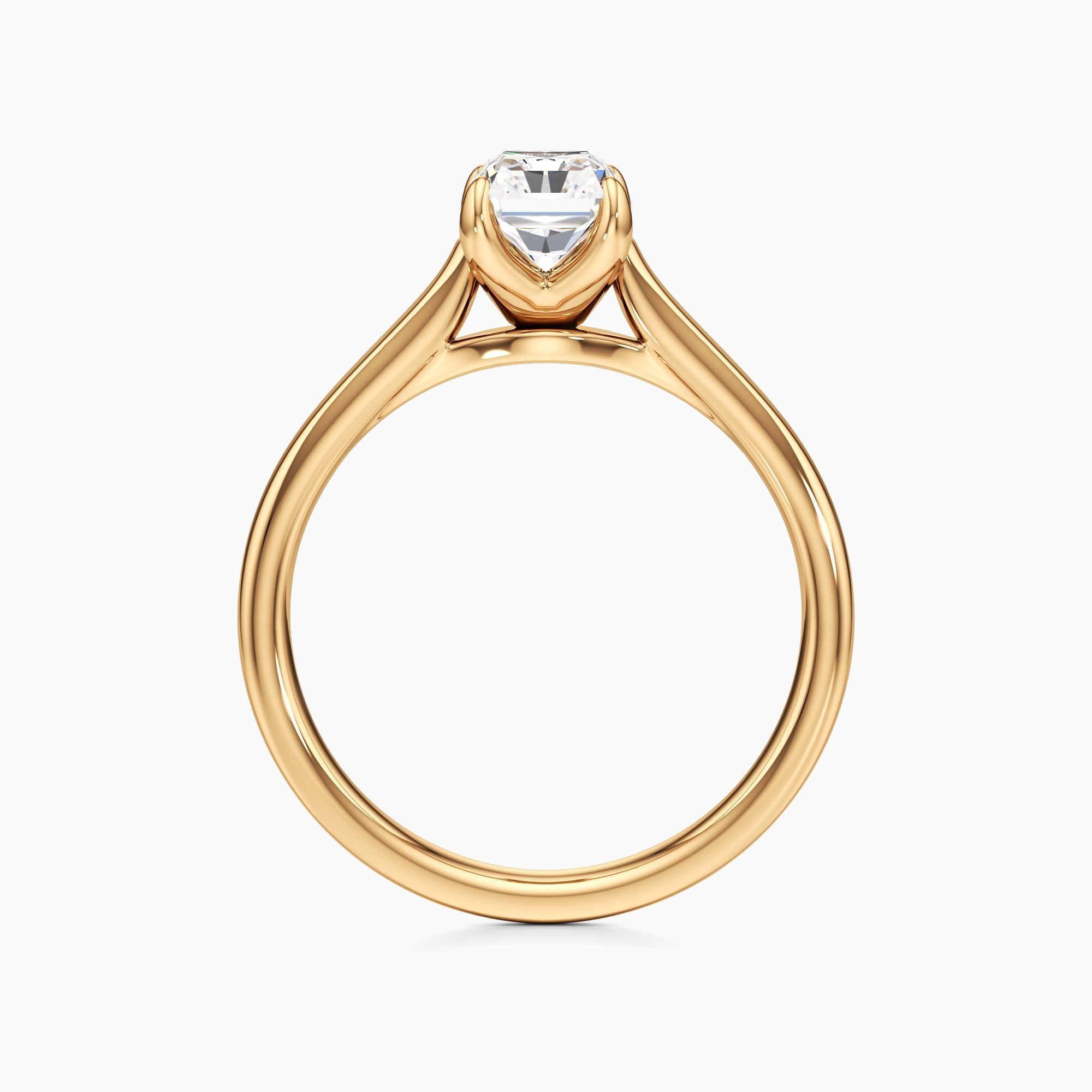 Evie Lab Grown Diamond Radiant-Cut Engagement Ring - Top view – Image 2 of 4