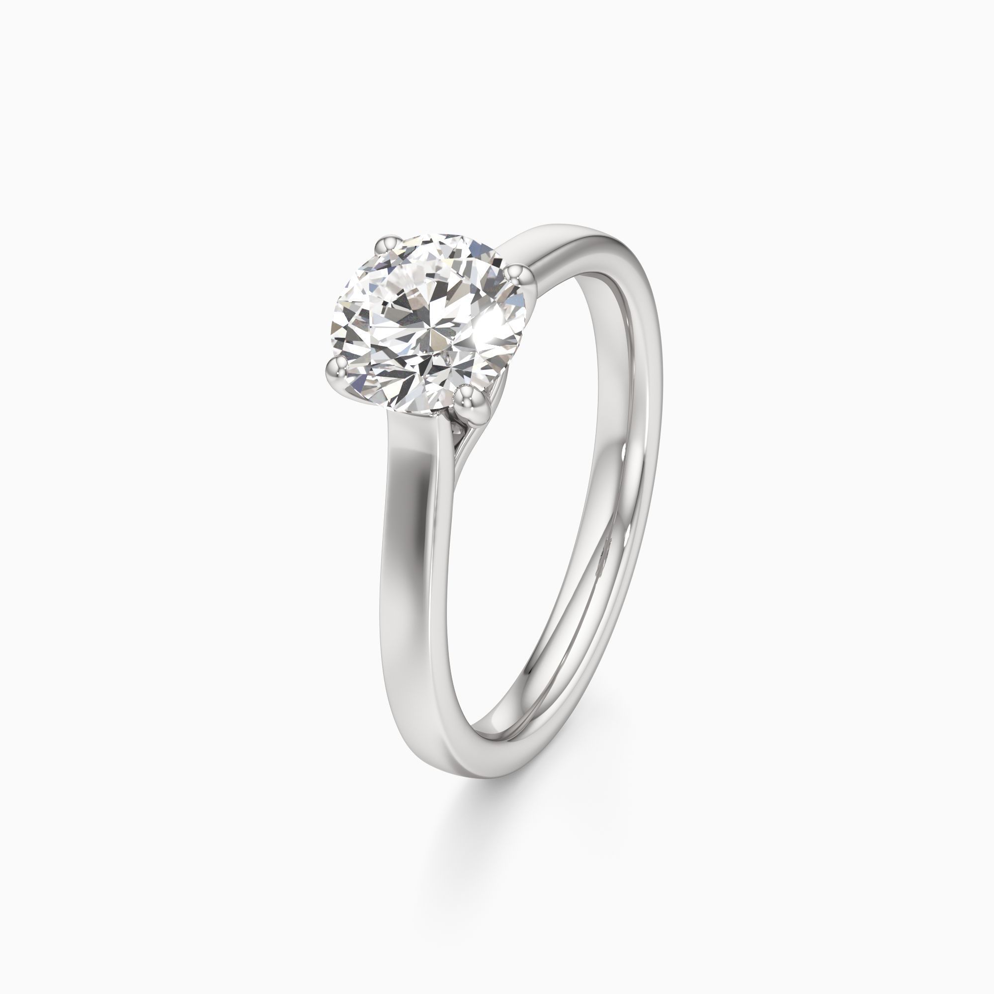 Evie Lab Grown Diamond Round Engagement Ring - Primary view – Image 1 of 4
