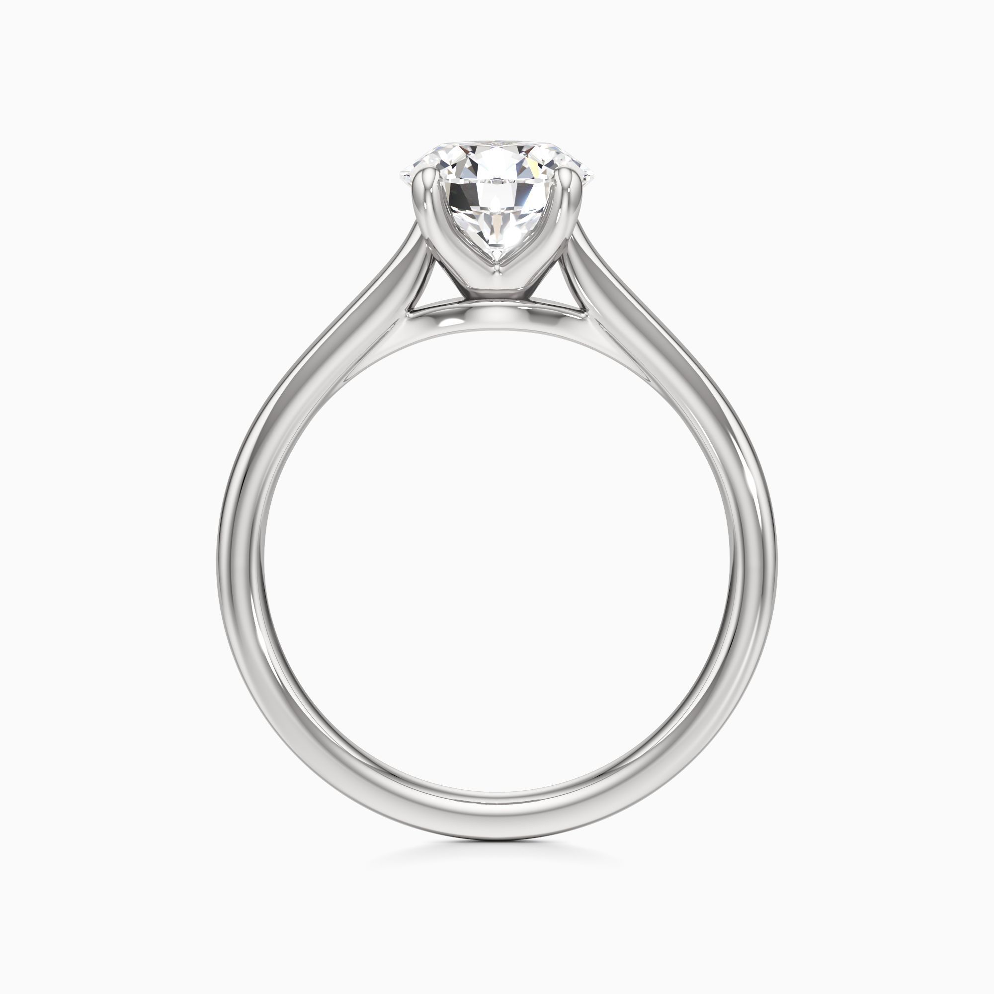 Evie Lab Grown Diamond Round Engagement Ring - Top view – Image 2 of 4