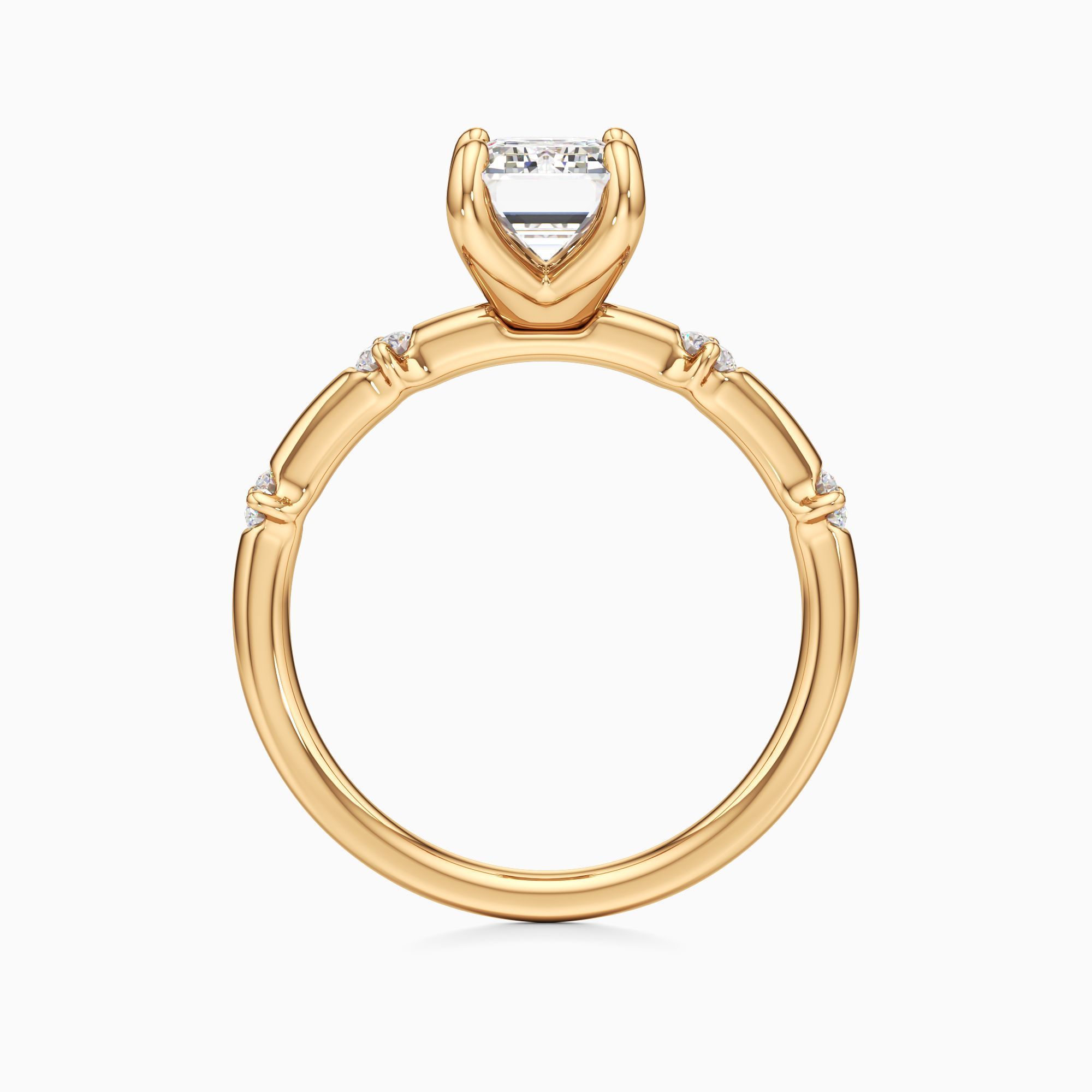 Mariah Lab Grown Diamond Emerald-Cut Engagement Ring - Top view – Image 2 of 4