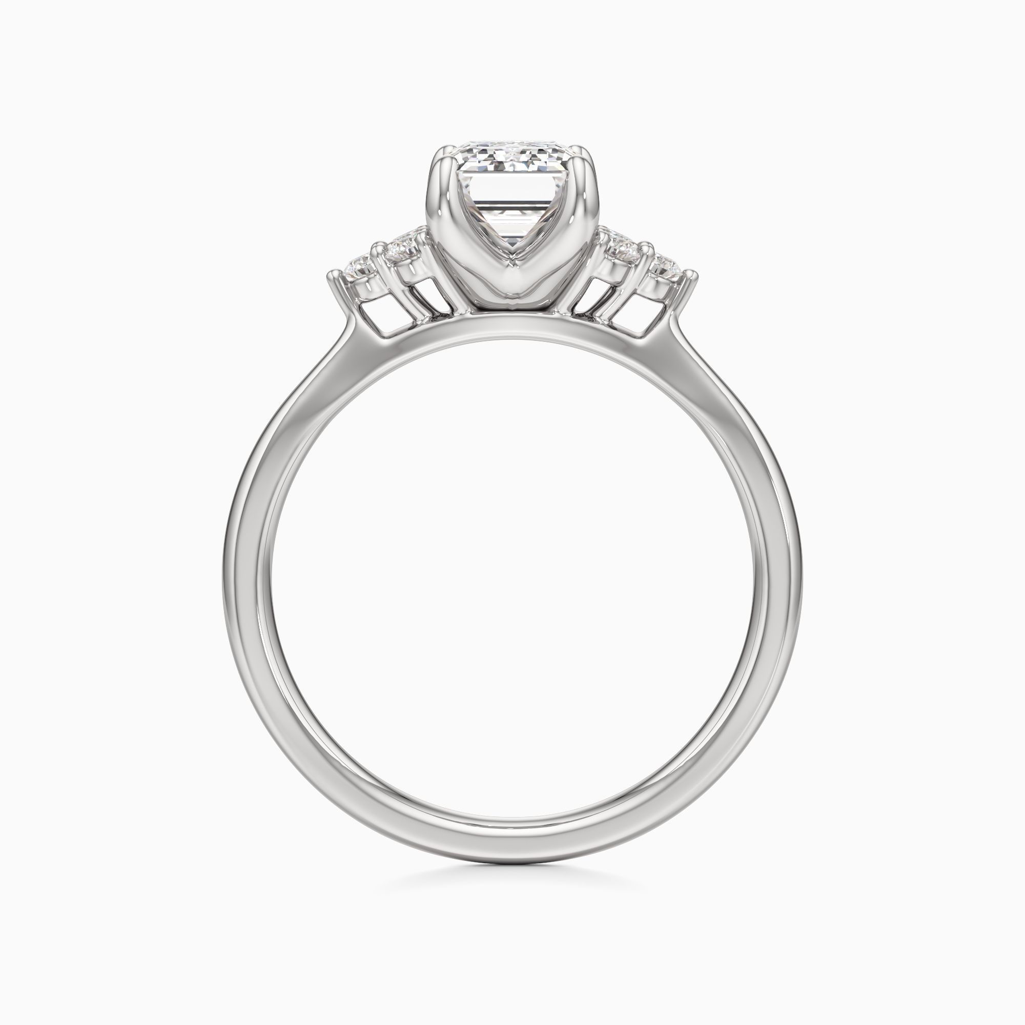 Savannah Lab Grown Diamond Emerald-Cut Engagement Ring - Top view – Image 2 of 4