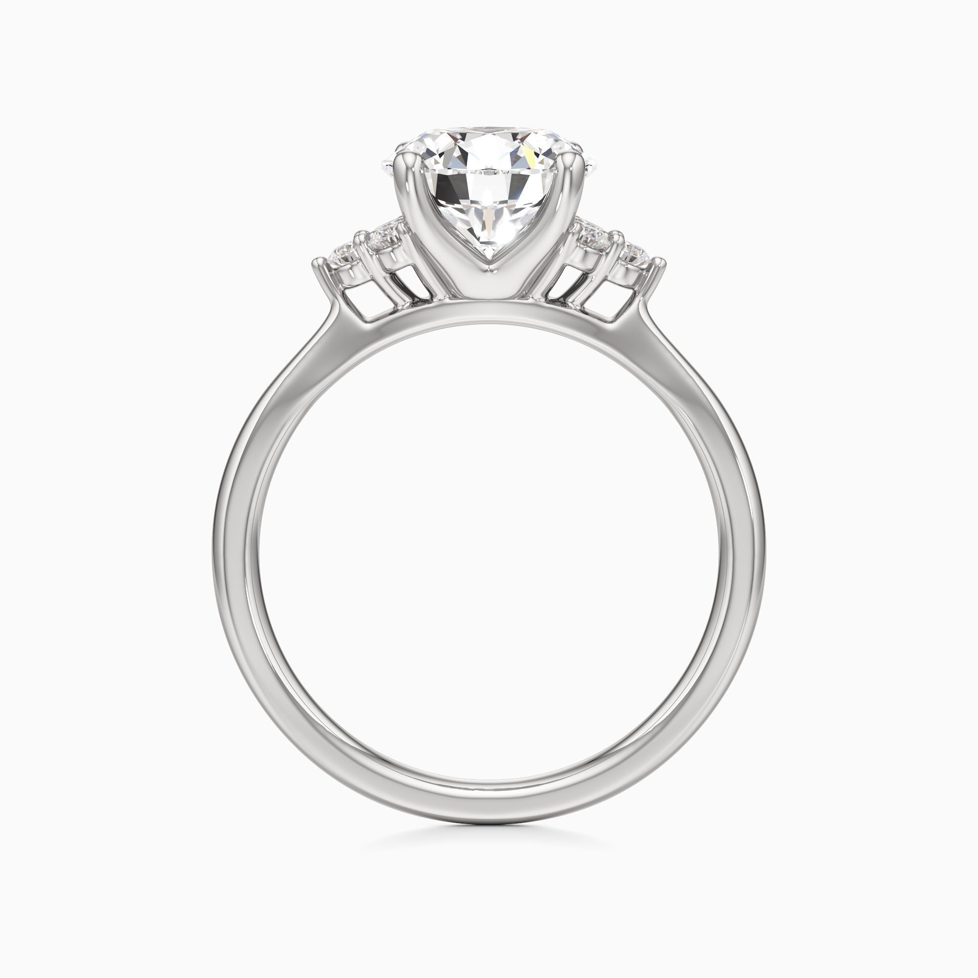 Savannah Lab Grown Diamond Round Engagement Ring - Top view – Image 2 of 4