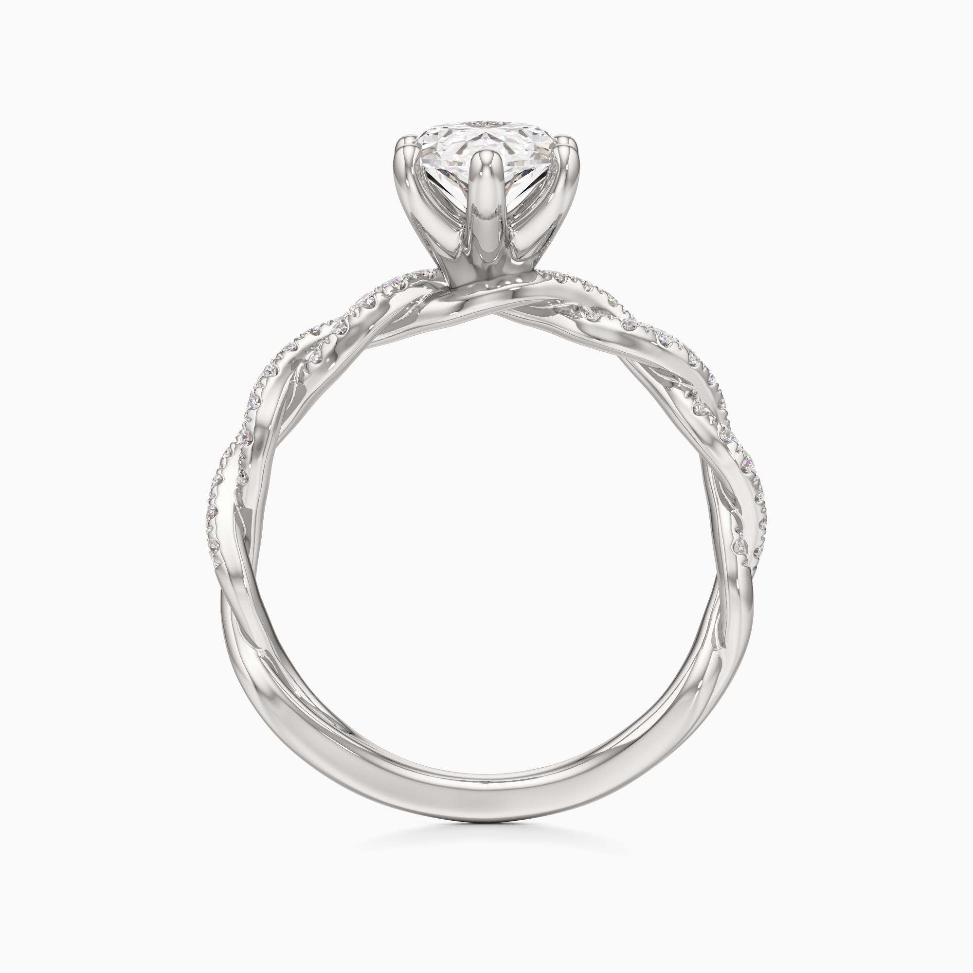 Gilda Lab Grown Diamond Marquise-Cut Engagement Ring - Top view – Image 2 of 4