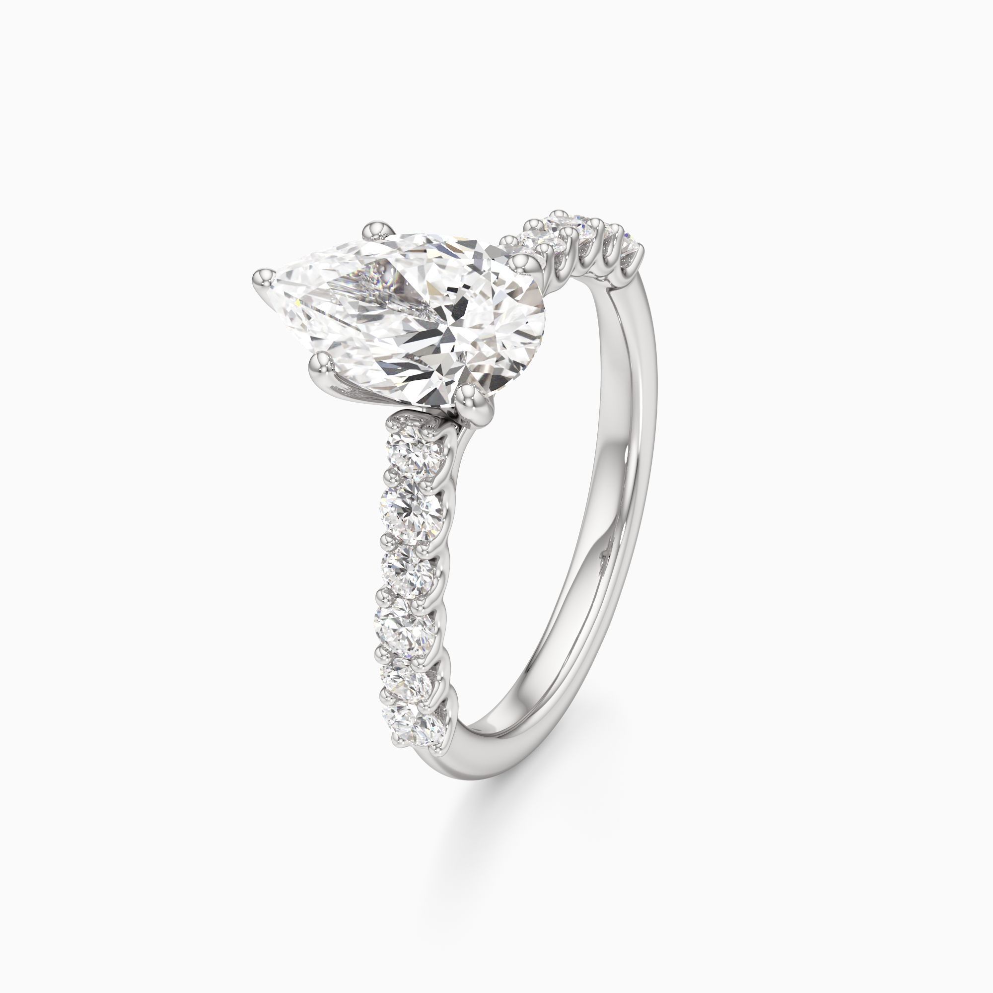 Celeste Lab Grown Diamond Pear-Shaped Engagement Ring - Primary view – Image 1 of 4