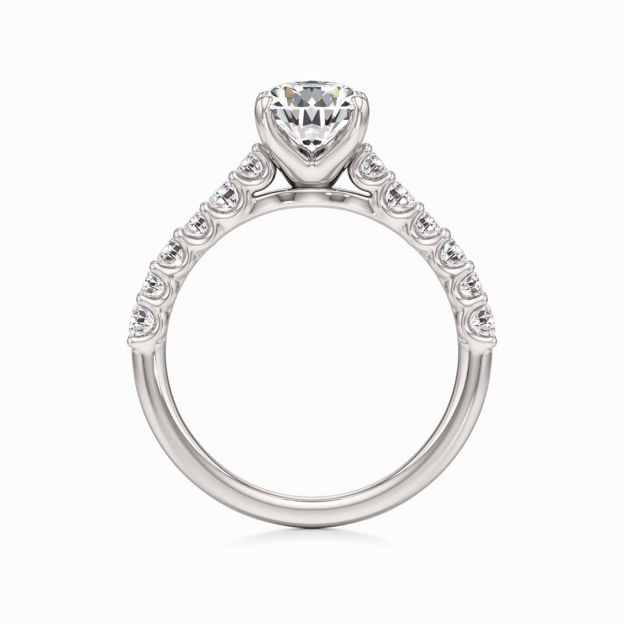 Celeste Lab Grown Diamond Pear-Shaped Engagement Ring - Top view – Image 2 of 4