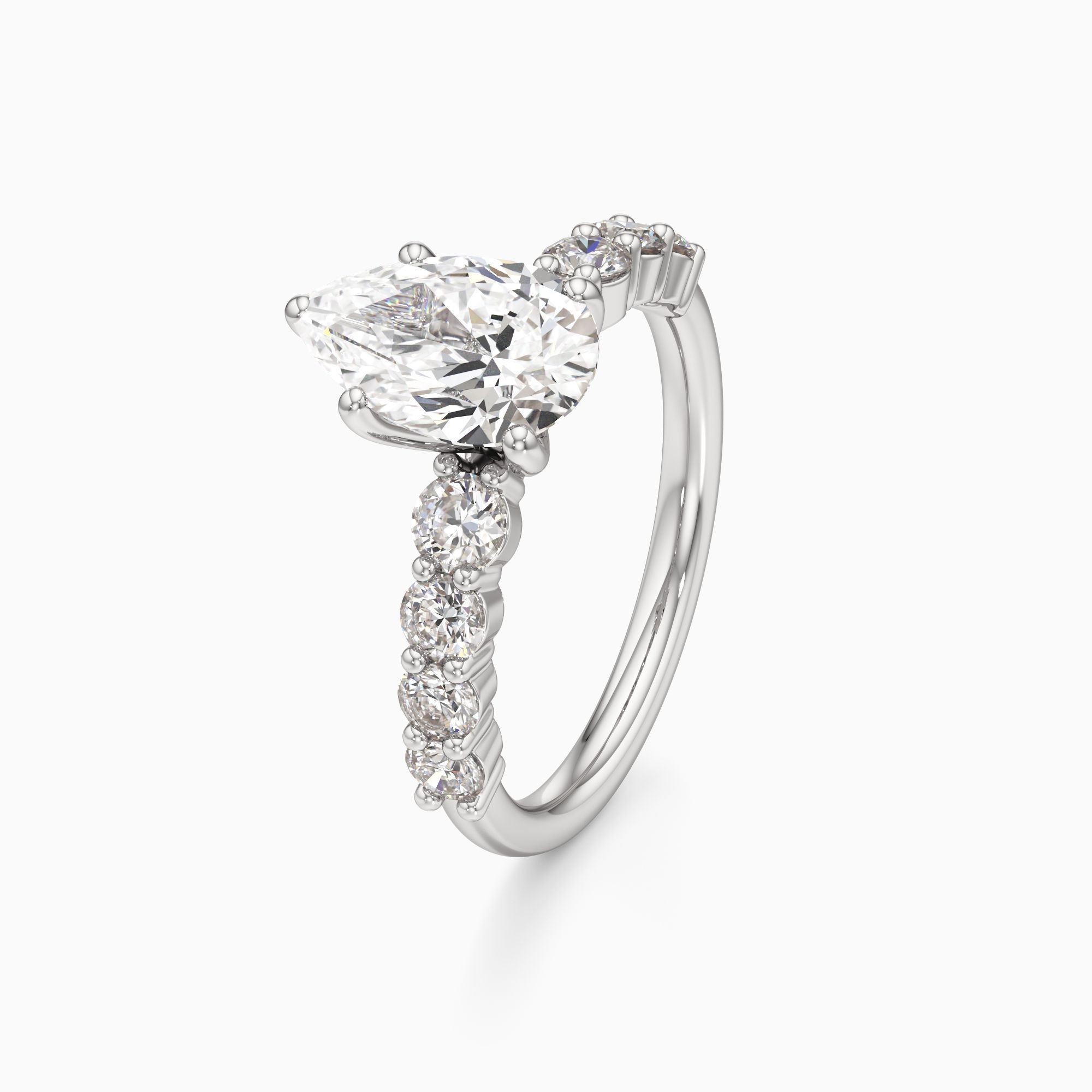 Linda Lab Grown Diamond Pear-Shaped Engagement Ring - Primary view – Image 1 of 4