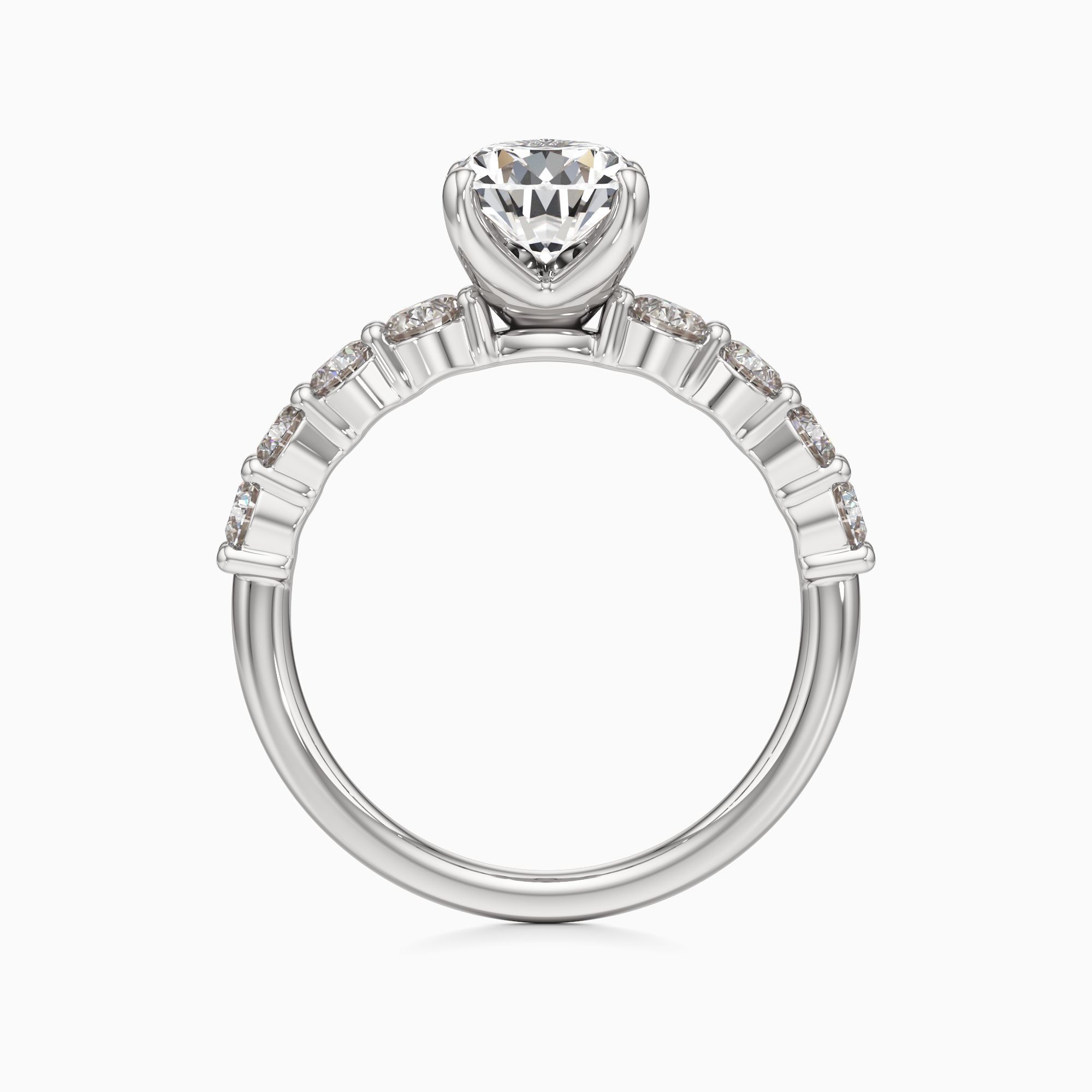 Linda Lab Grown Diamond Pear-Shaped Engagement Ring - Top view – Image 2 of 4