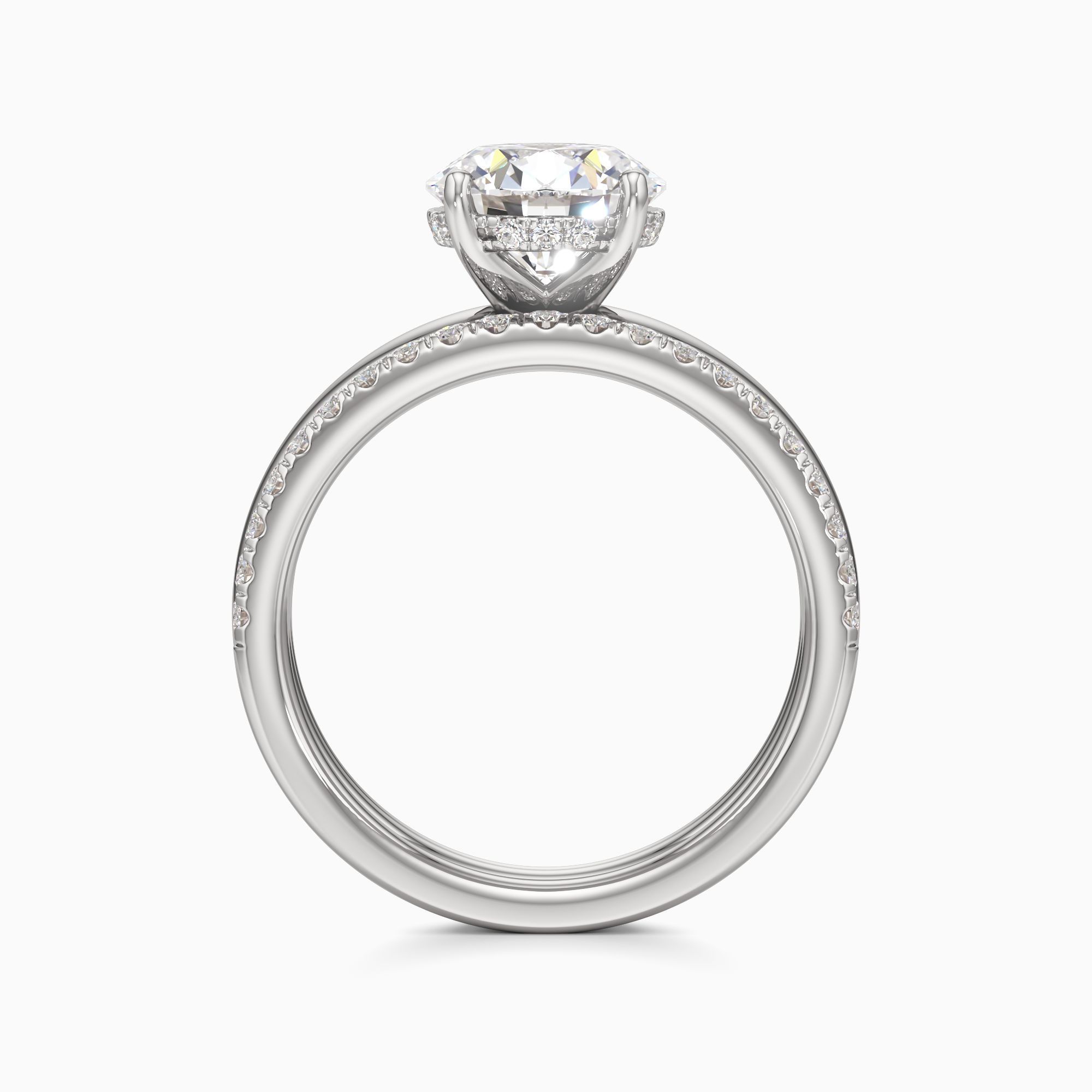 Mimi Lab Grown Diamond Round Engagement Ring with Wedding Bands - Top view – Image 2 of 4