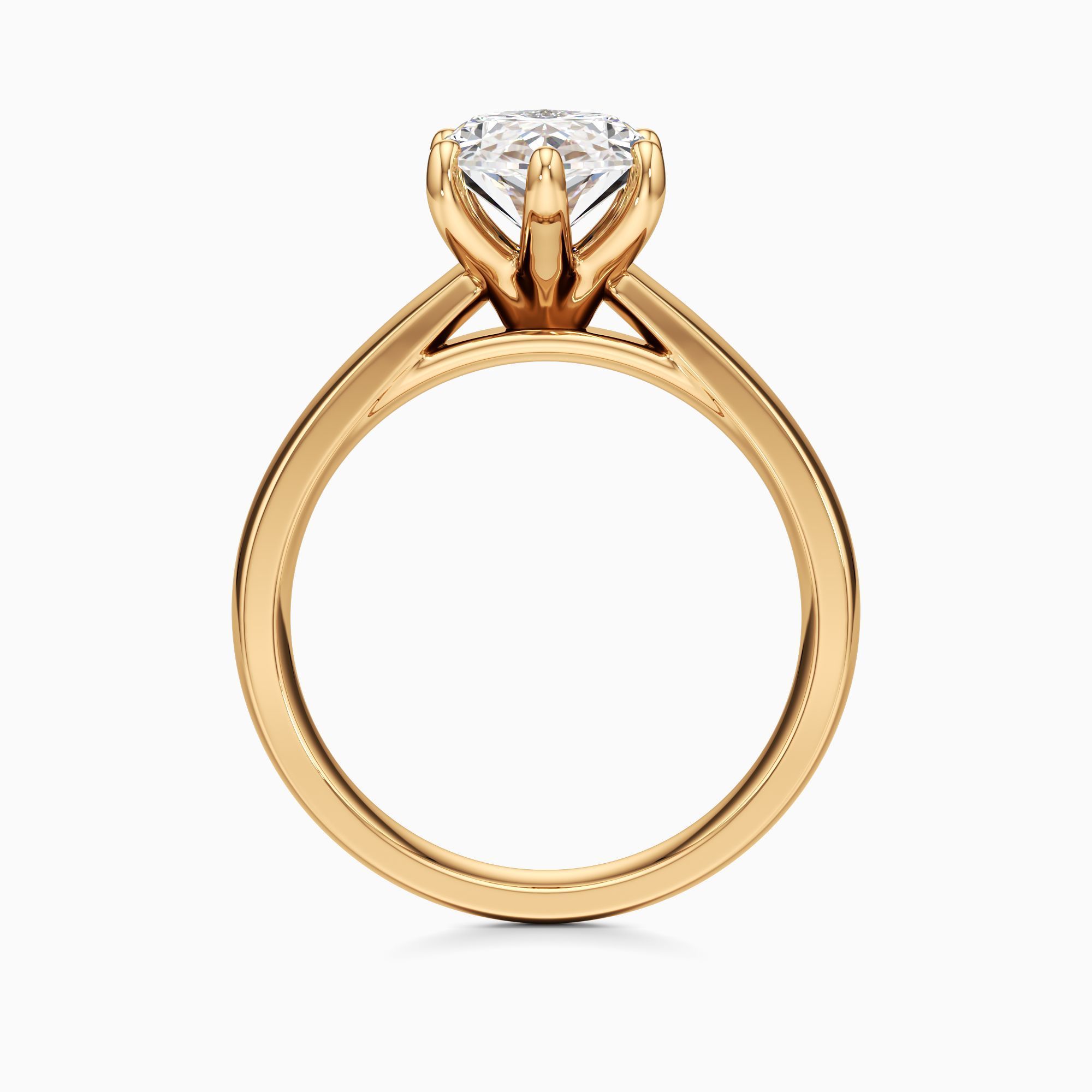 Maren Lab Grown Diamond Marquise-Cut Engagement Ring - Top view – Image 2 of 4