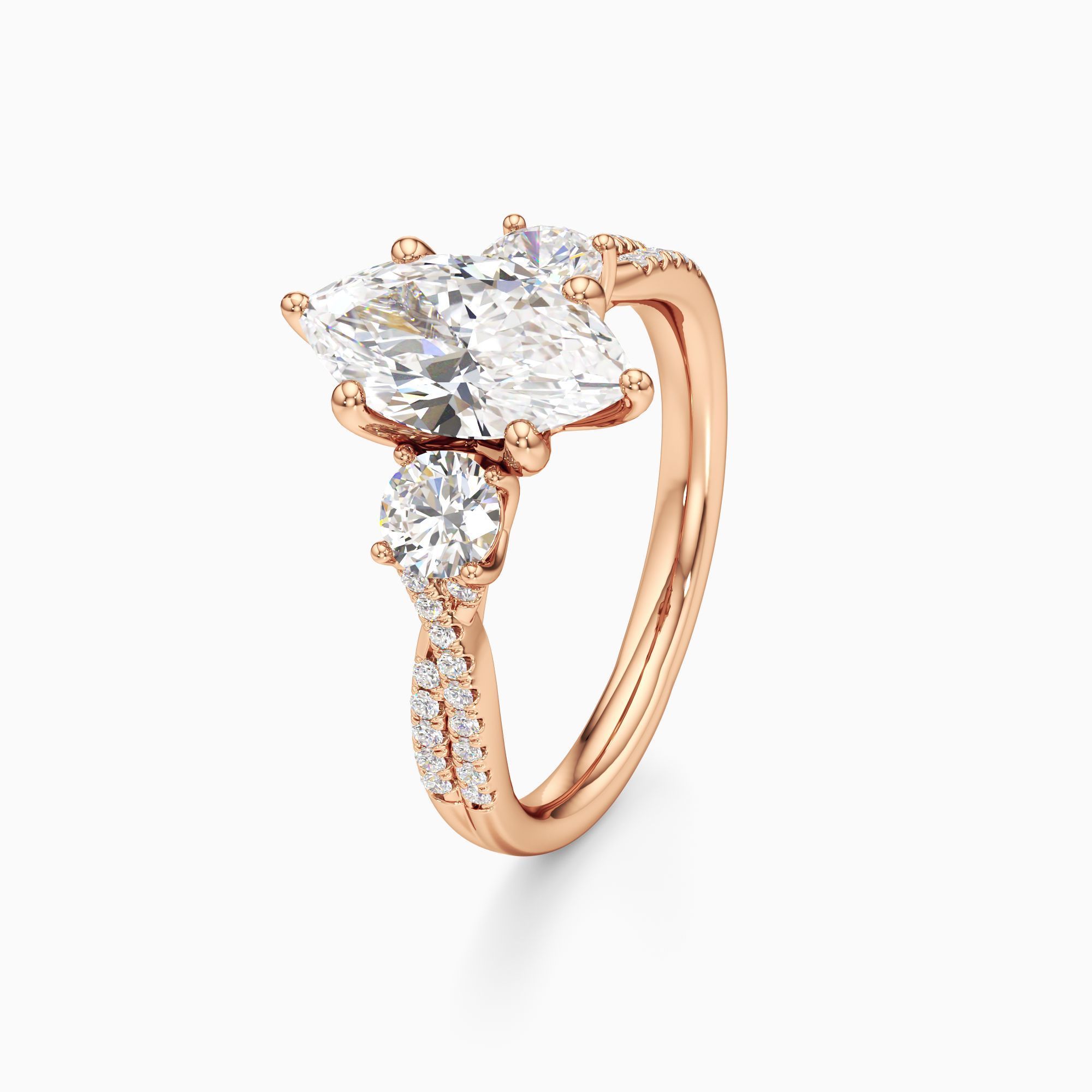 Paola Lab Grown Diamond Marquise-Cut Engagement Ring - Primary view – Image 1 of 4