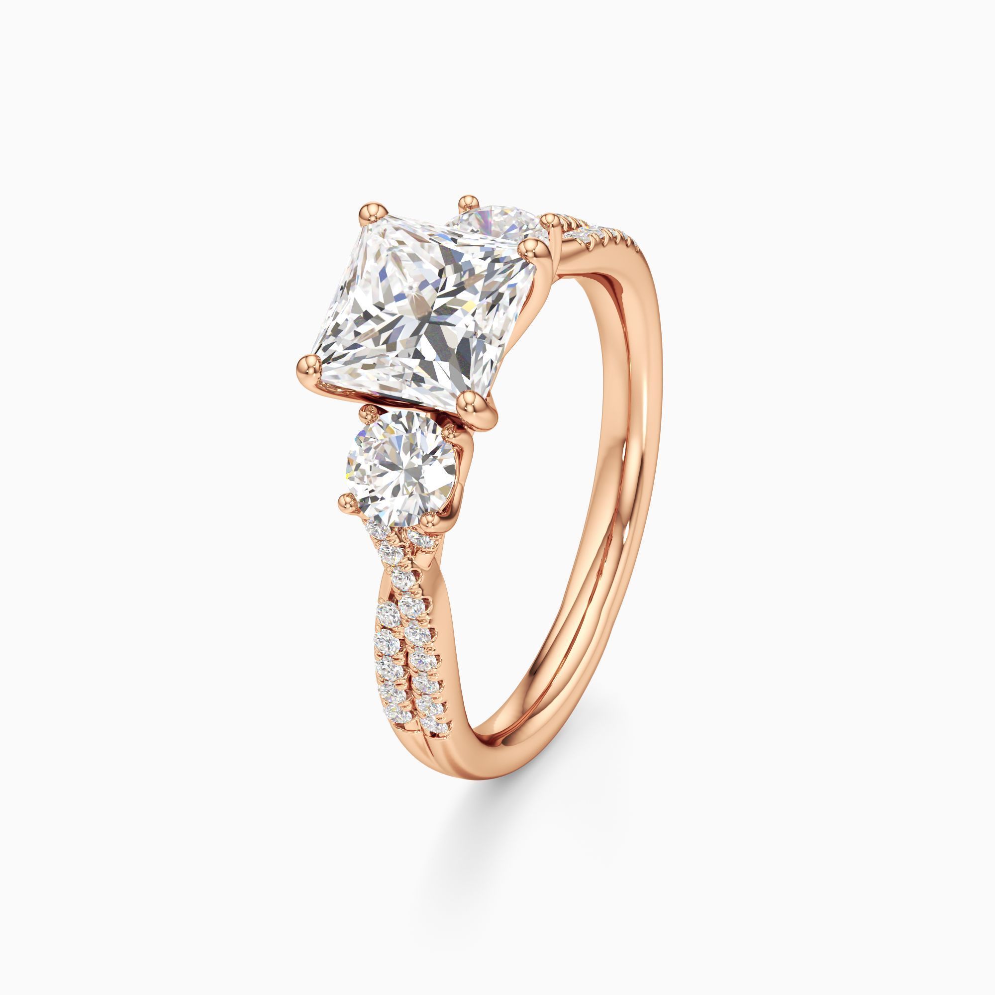 Paola Lab Grown Diamond Princess-Cut Engagement Ring - Primary view – Image 1 of 4