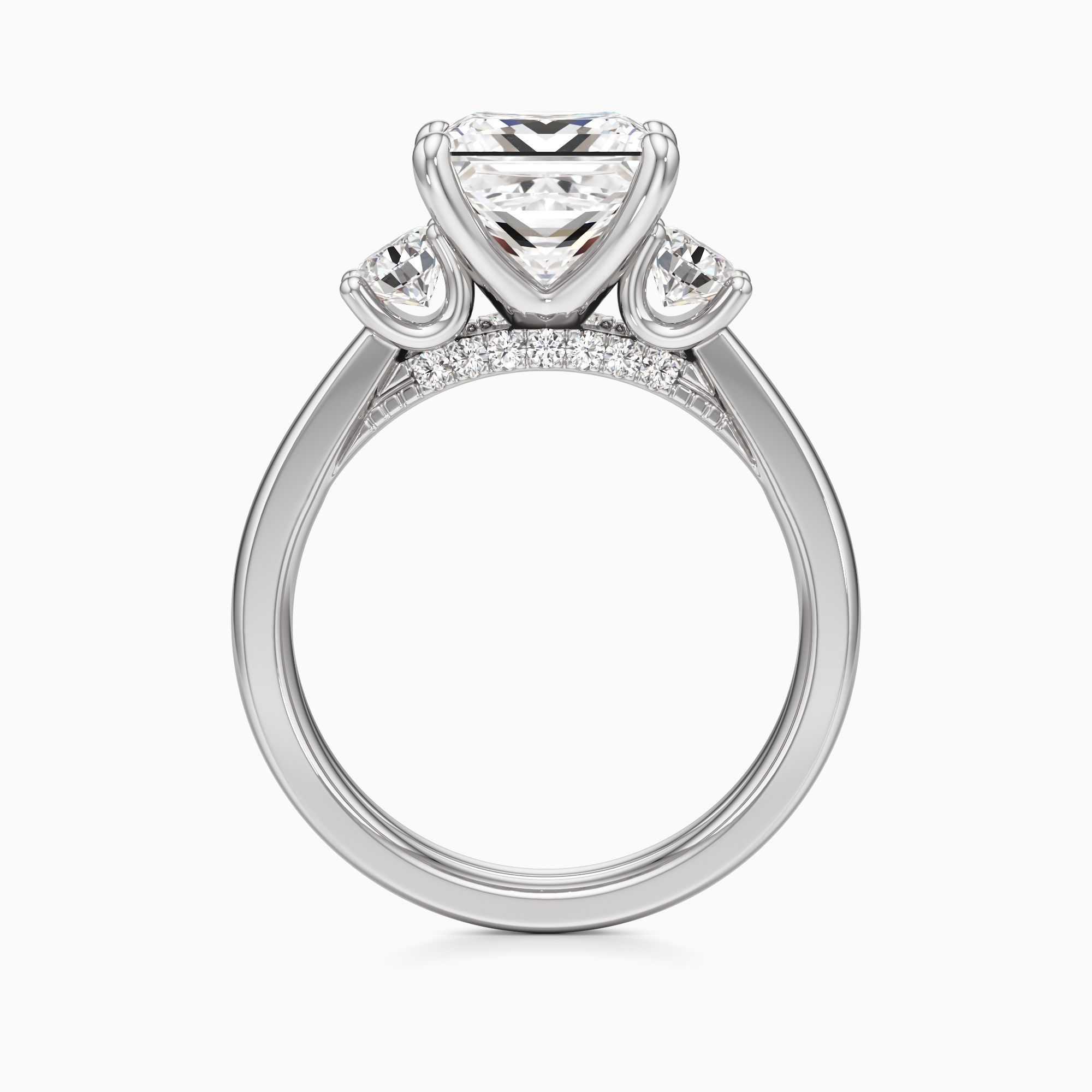 Bristol Lab Grown Diamond Princess-Cut Engagement Ring with Wedding Band - Top view – Image 2 of 4