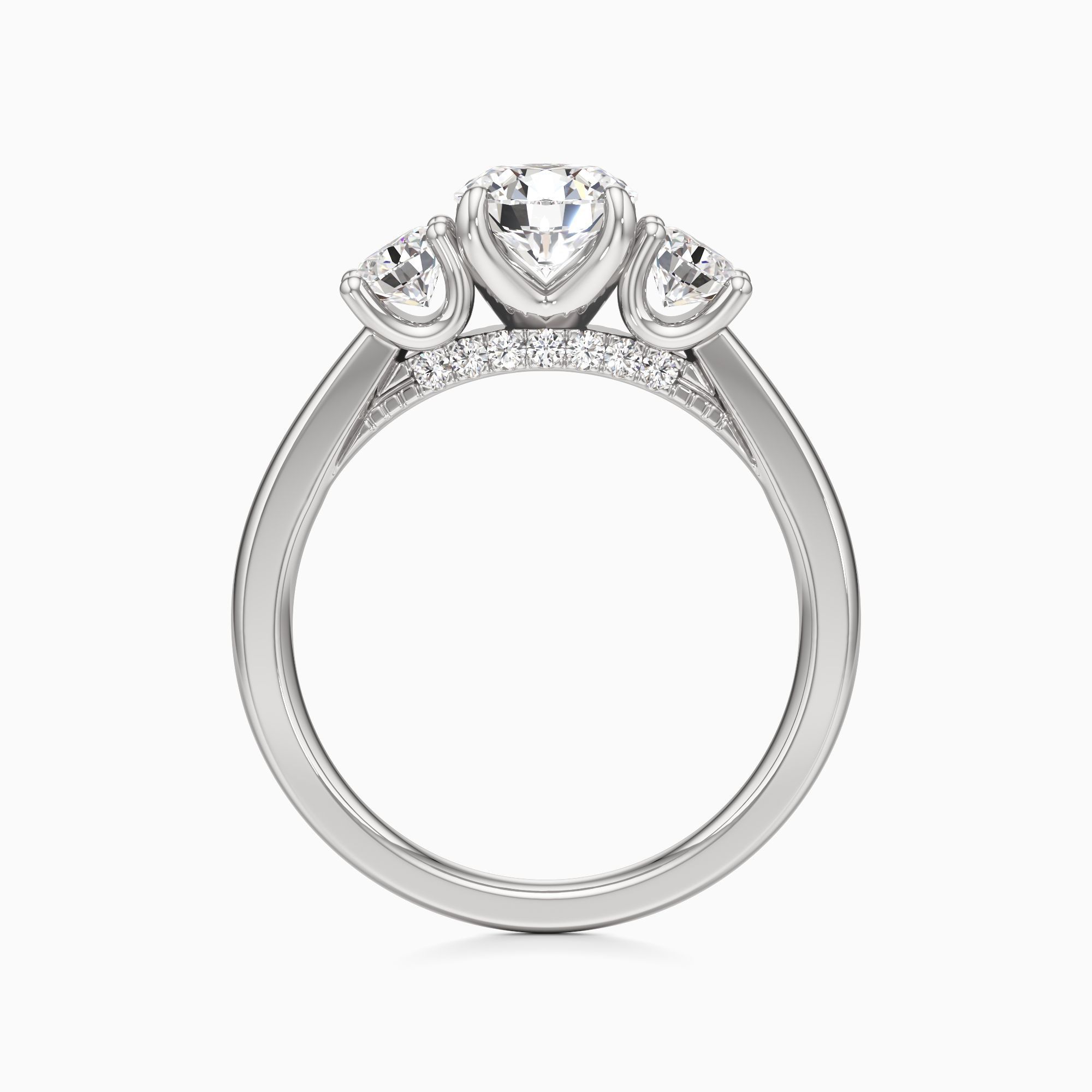 Bristol Lab Grown Diamond Round Engagement Ring - Top view – Image 2 of 4