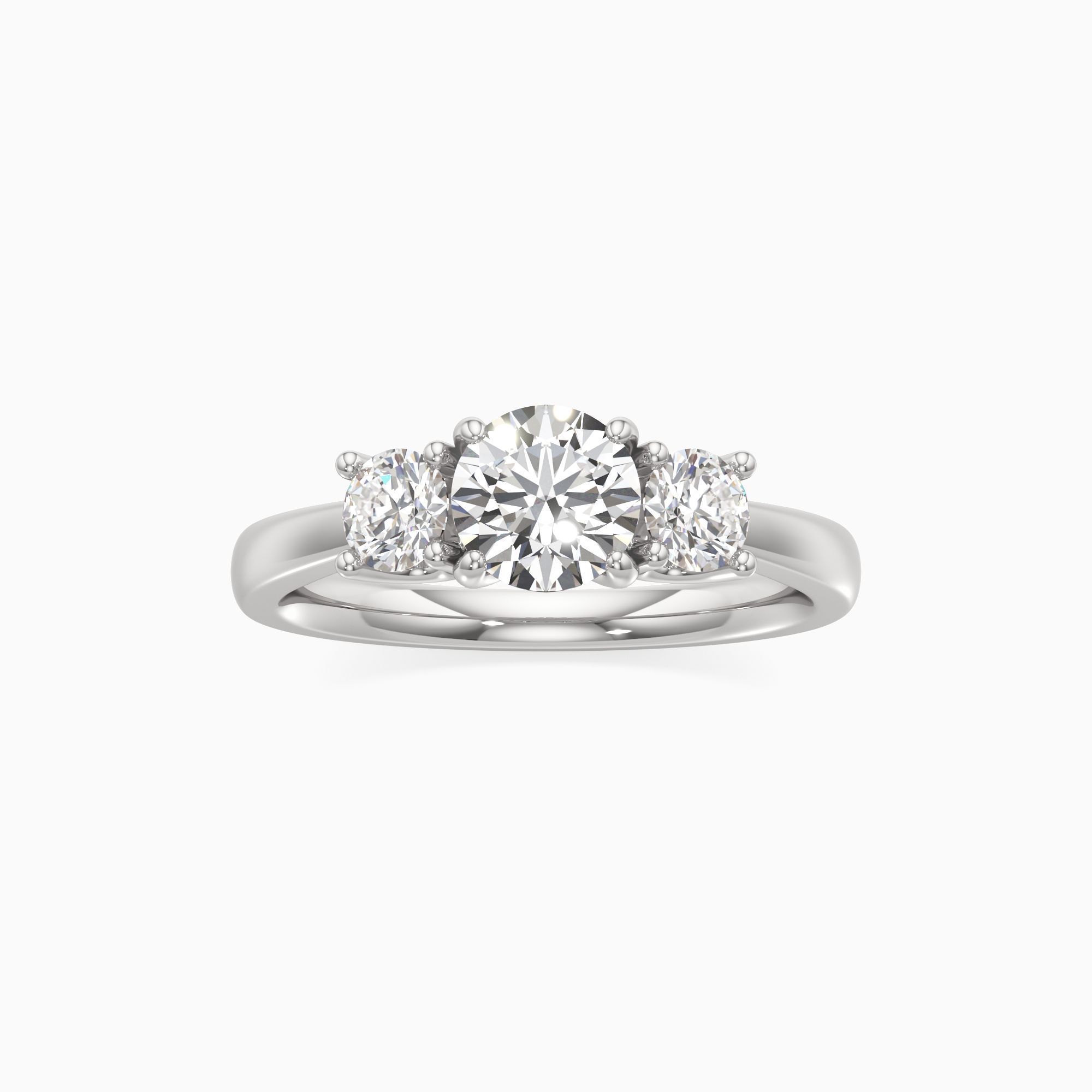 Bristol Lab Grown Diamond Round Engagement Ring - Through Finger view – Image 3 of 4
