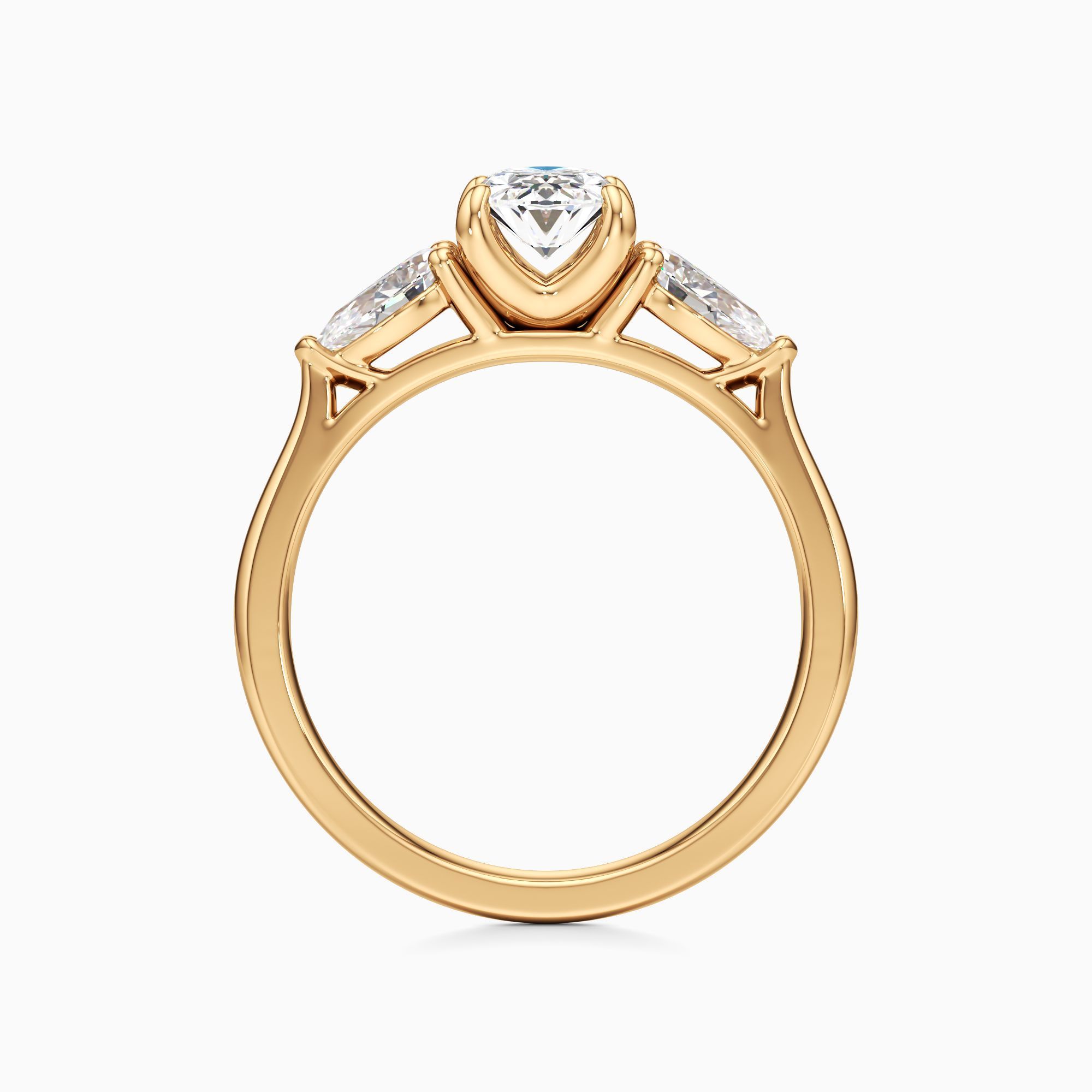 Adelina Lab Grown Diamond Oval Engagement Ring - Top view – Image 2 of 4
