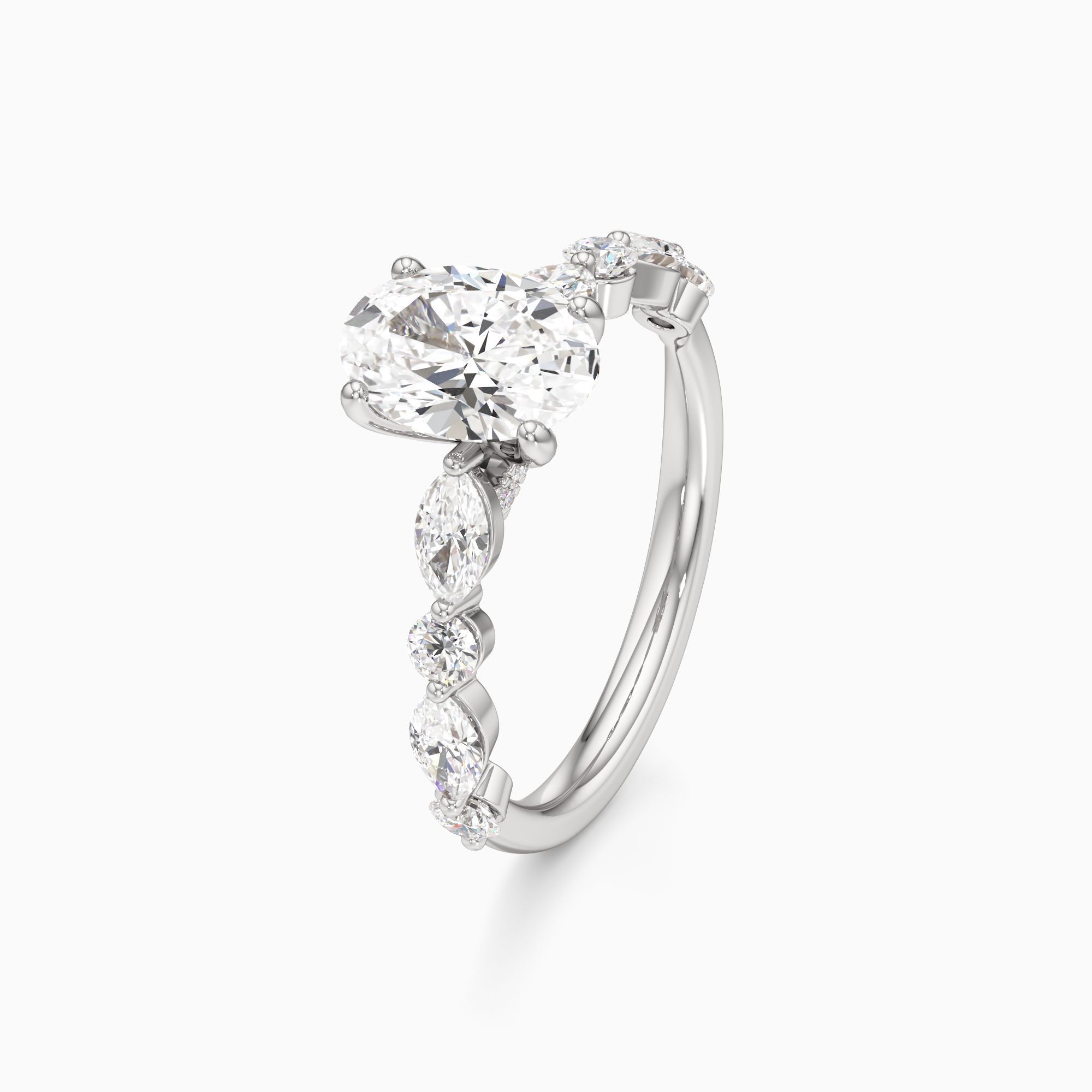 Lila Lab Grown Diamond Oval Engagement Ring - Primary view – Image 1 of 4