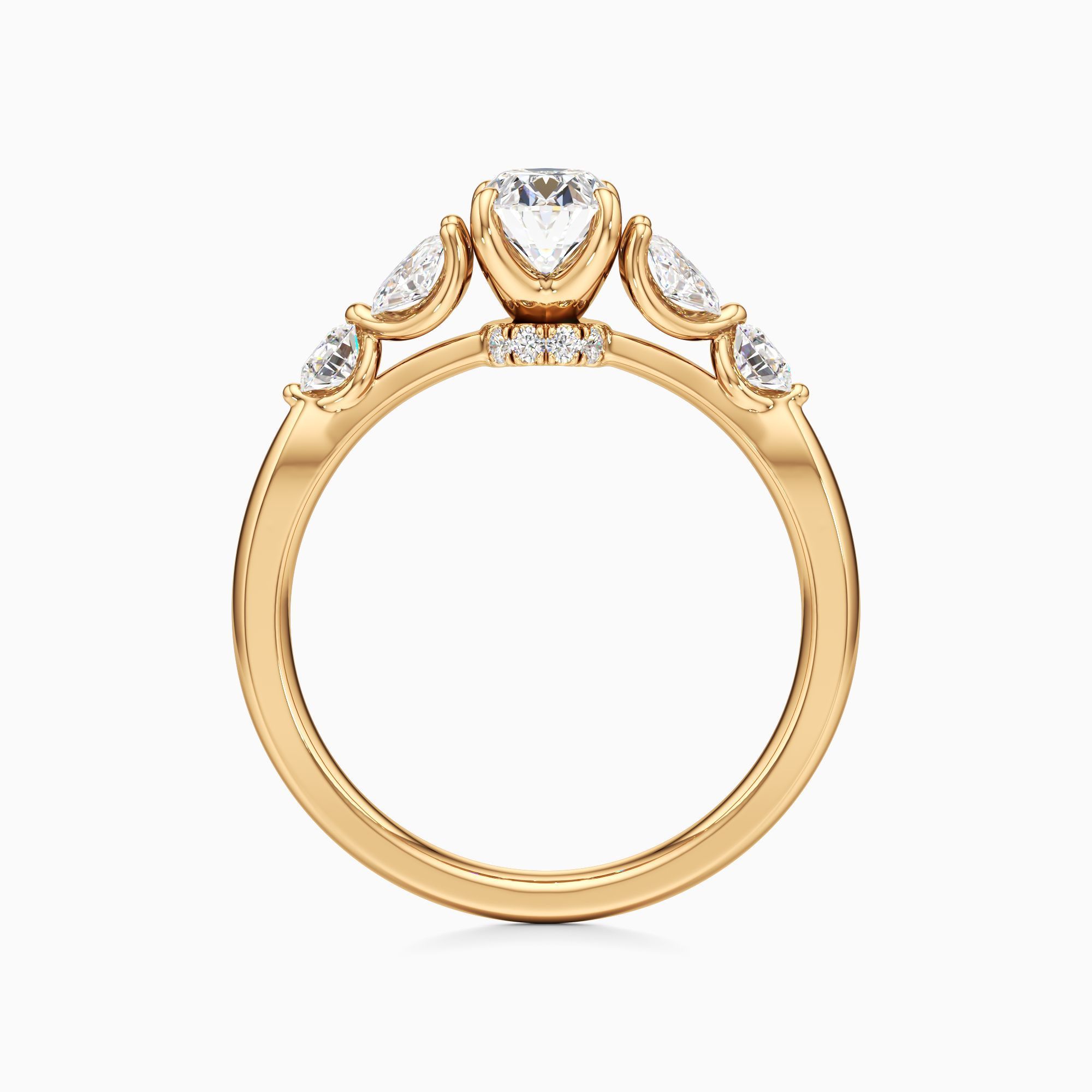 Viola Lab Grown Diamond Oval Engagement Ring - Top view – Image 2 of 4
