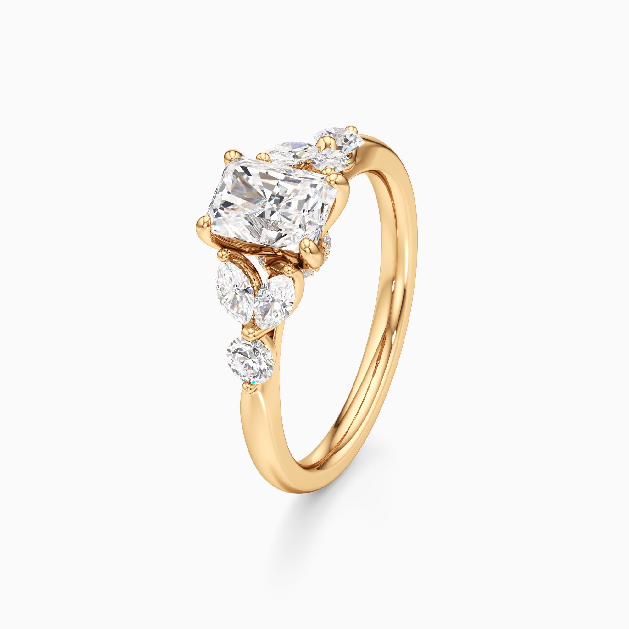 Viola Lab Grown Diamond Radiant-Cut Engagement Ring - Primary view – Image 1 of 4
