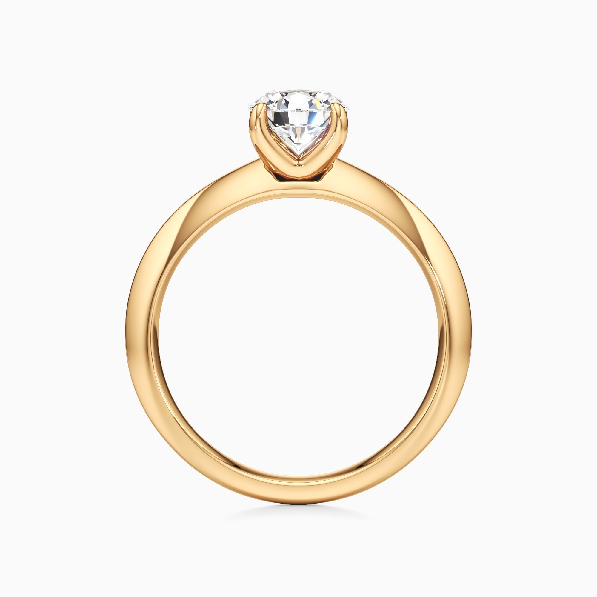 Gigi Lab Grown Diamond Round Engagement Ring - Top view – Image 2 of 4