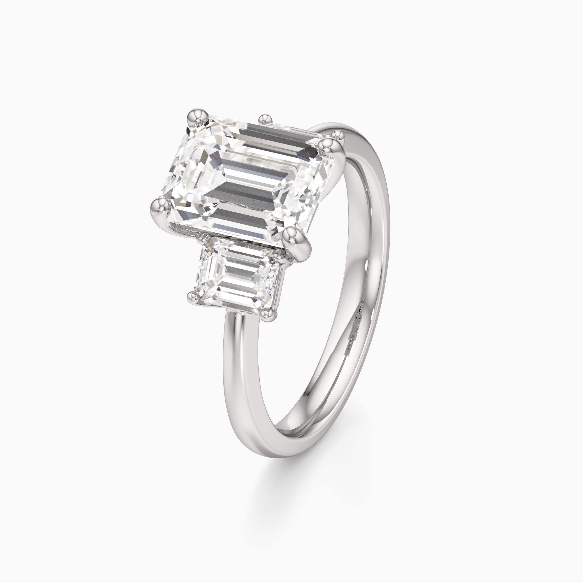 Skye Lab Grown Diamond Emerald-Cut Engagement Ring - Primary view – Image 1 of 4