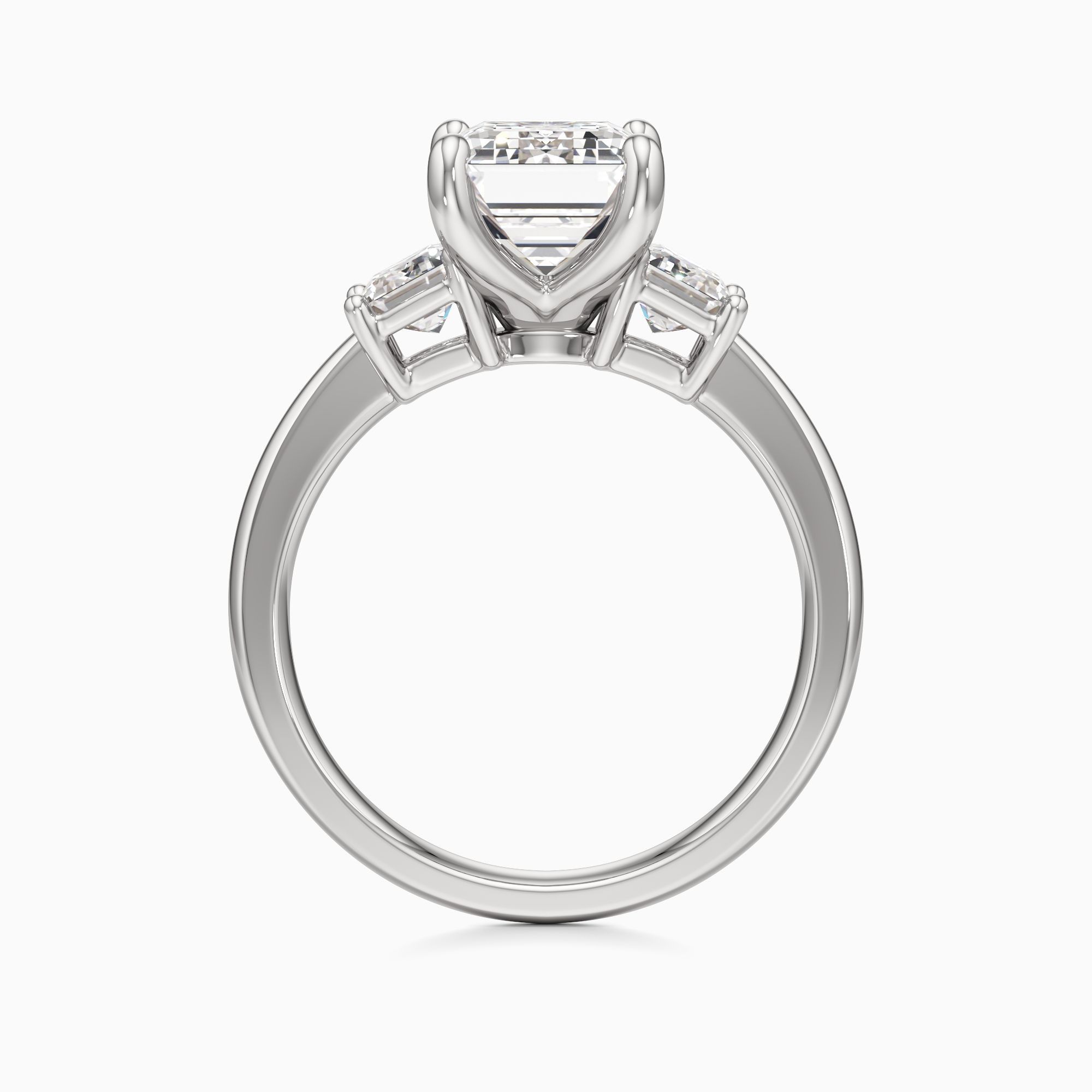 Skye Lab Grown Diamond Emerald-Cut Engagement Ring - Top view – Image 2 of 4