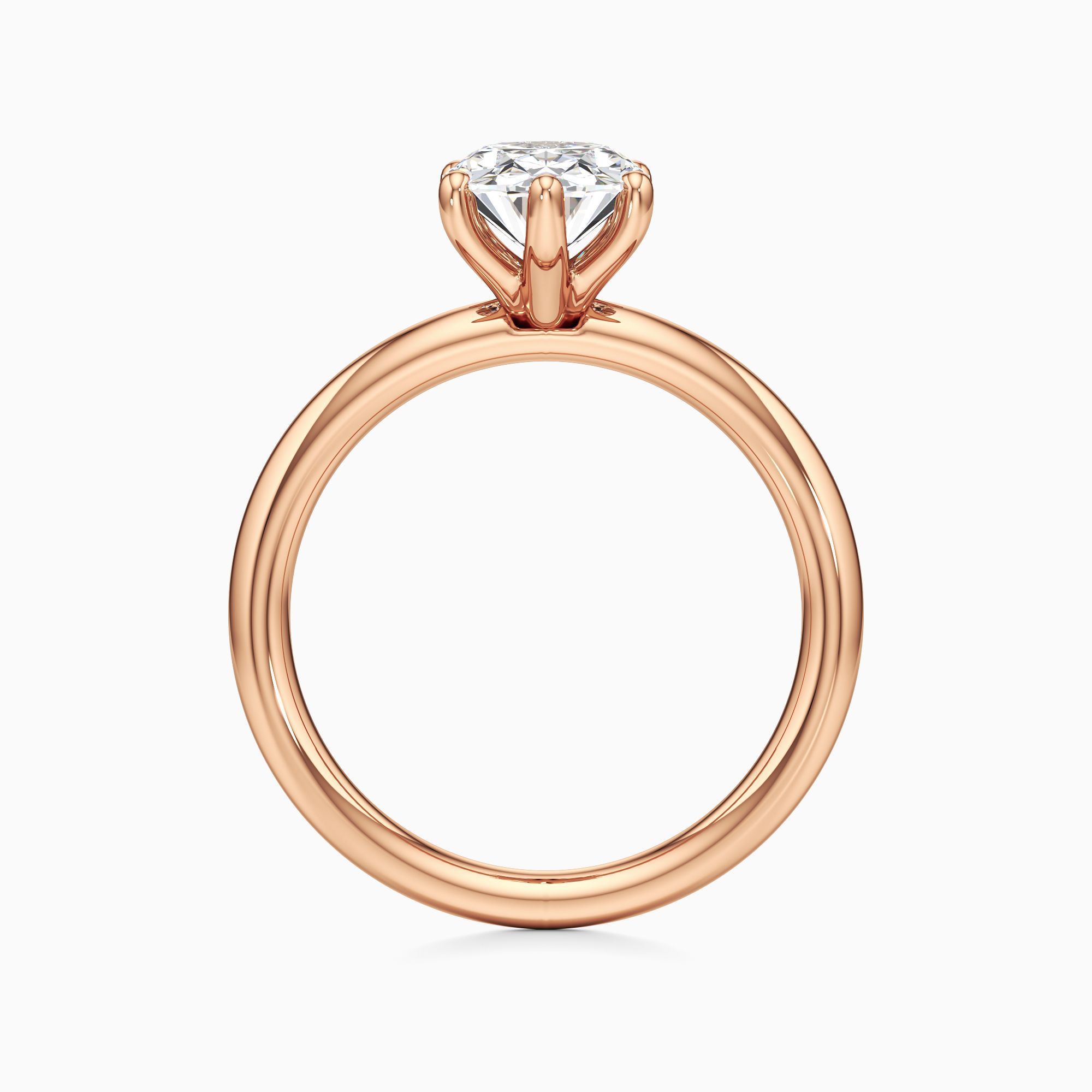 Dakota Lab Grown Diamond Oval Engagement Ring - Top view – Image 2 of 4